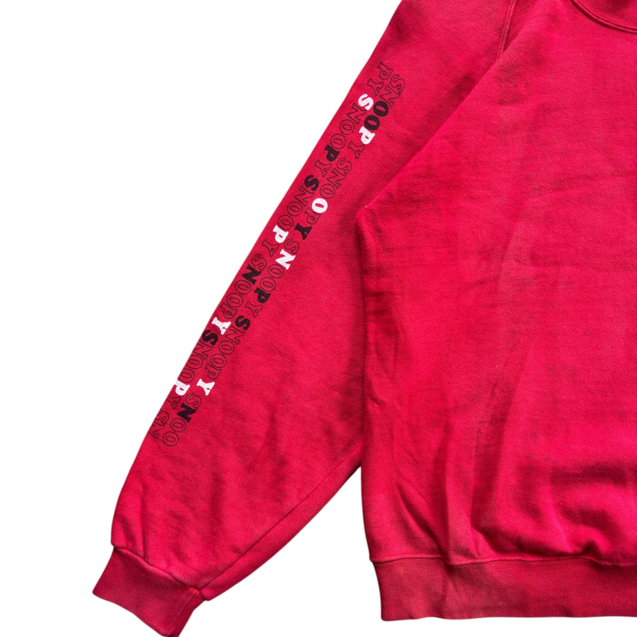 Vintage Vintage Snoopy Woodstock Faded Sweatshirt 90's Red Maroon Size US S / EU 44-46 / 1 - 4 Thumbnail