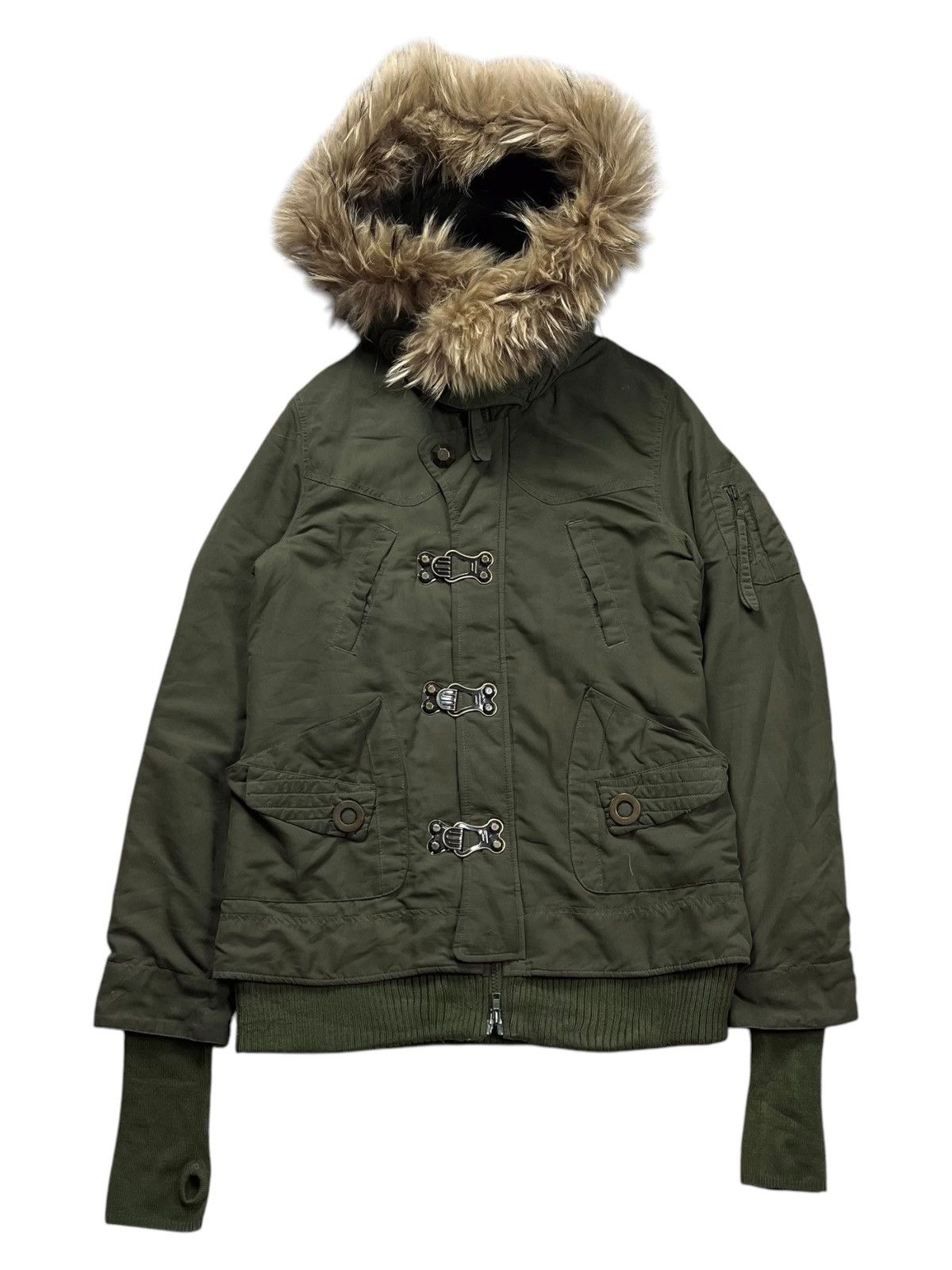 If Six Was Nine 2000s SLY - Trim Fur Apocalypse Style Cargo Jacket