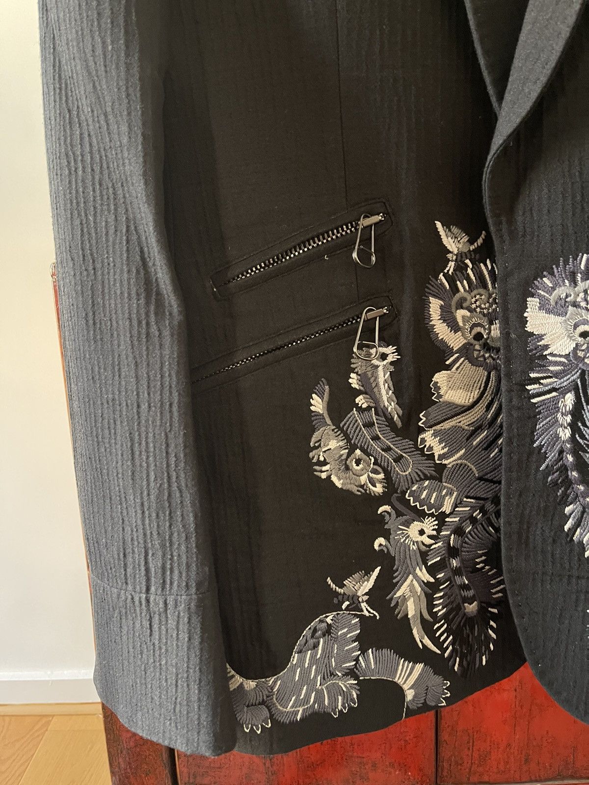 John Galliano John Galliano Embroidered Blazer Size 54R - 2 Thumbnail