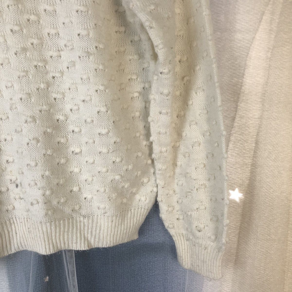 Homespun Knitwear × Japanese Brand Japanese Brand White Shag Knitwear #7406 Size S / US 4 / IT 40 - 6 Thumbnail