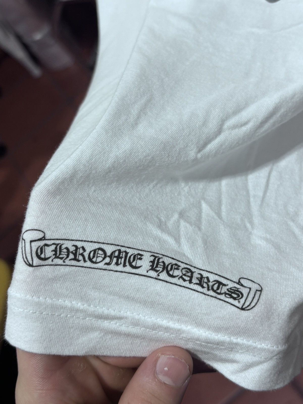 Chrome Hearts Chrome Hearts White Dagger Logo Tee Size US L / EU 52-54 / 3 - 6 Thumbnail
