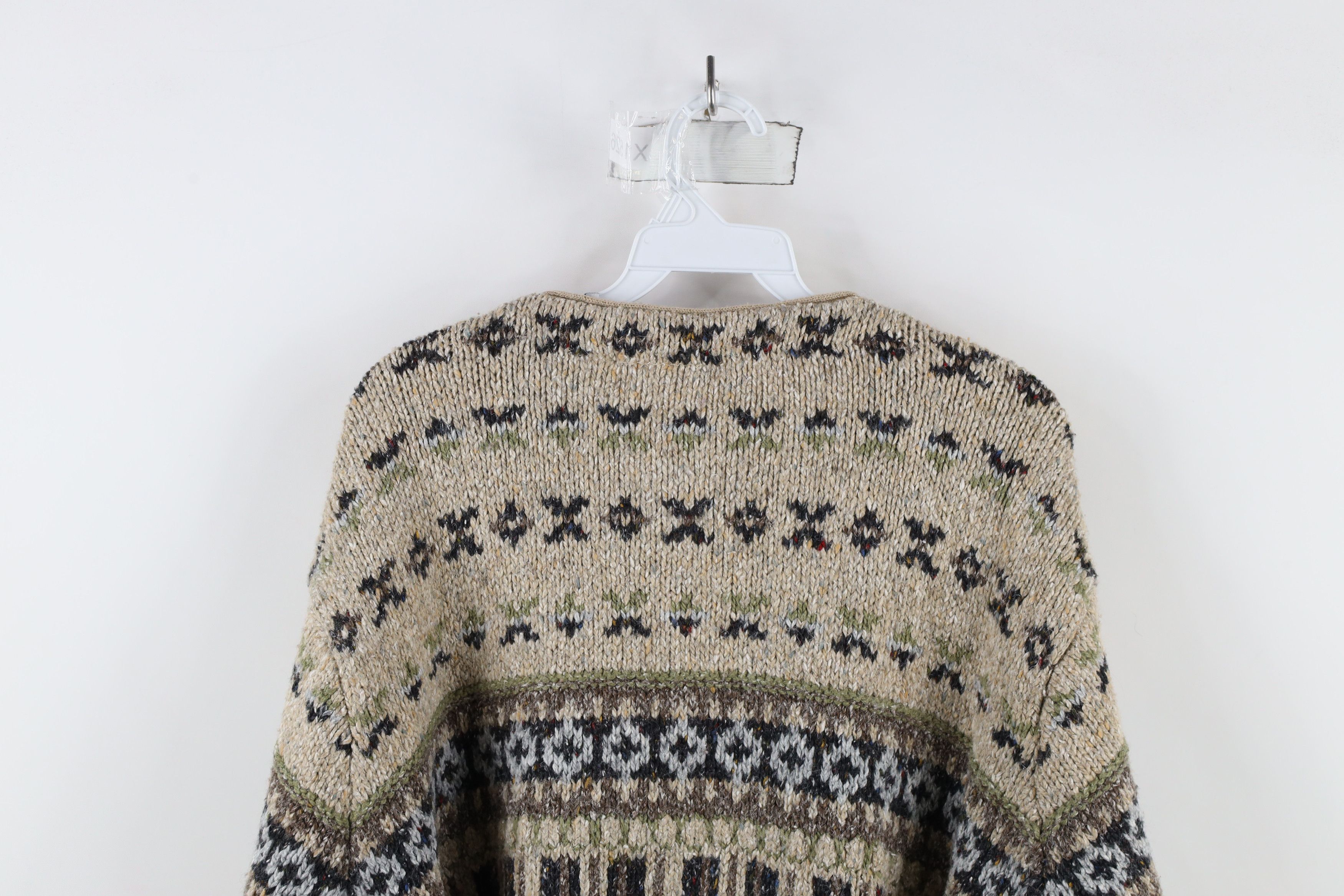 Vintage Vintage 90s Streetwear Fair Isle Knit Cardigan Sweater Size 3XL / US 20-22 - 7 Thumbnail