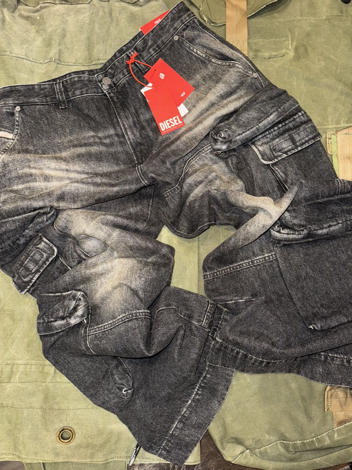 Diesel Relaxed Jeans D-Fish 0ghaa Size US 34 / EU 50 - 2 Thumbnail