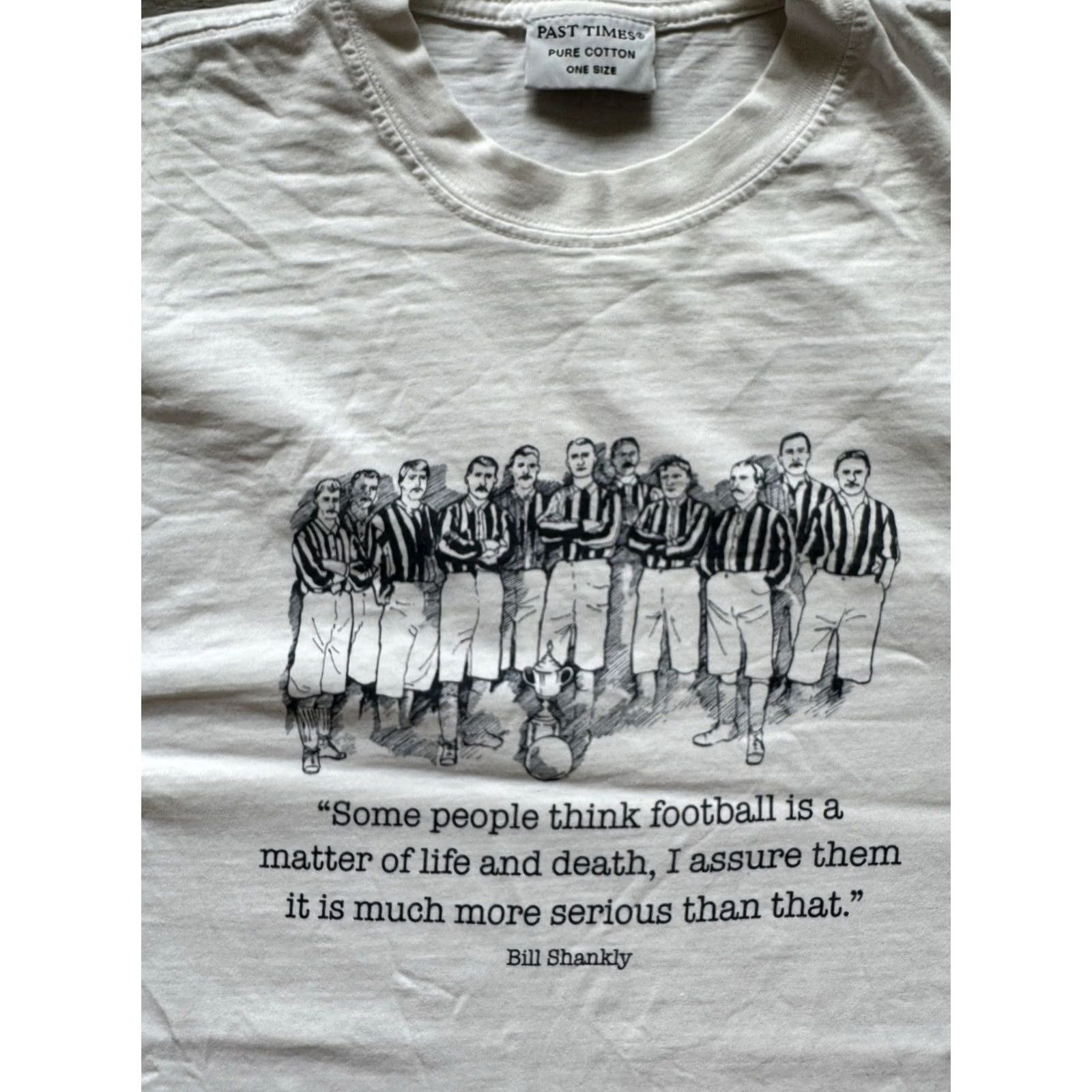 Vintage VINTAGE Past Times T-Shirt White 90s Liverpool Bill Shankly One Size Mens OS Ballard Phrase Football Merchandise Size US M / EU 48-50 / 2 - 5 Thumbnail