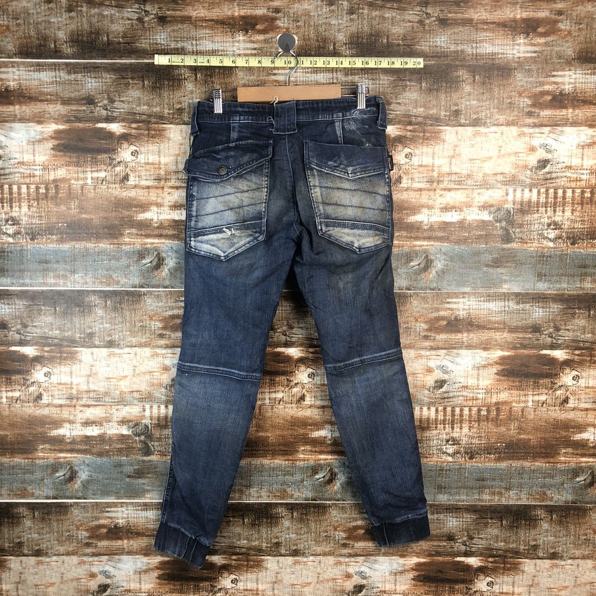 Japanese Brand Field Core japan utility Blue Denim jogger Pants #A2116 Size US 29 - 17 Thumbnail