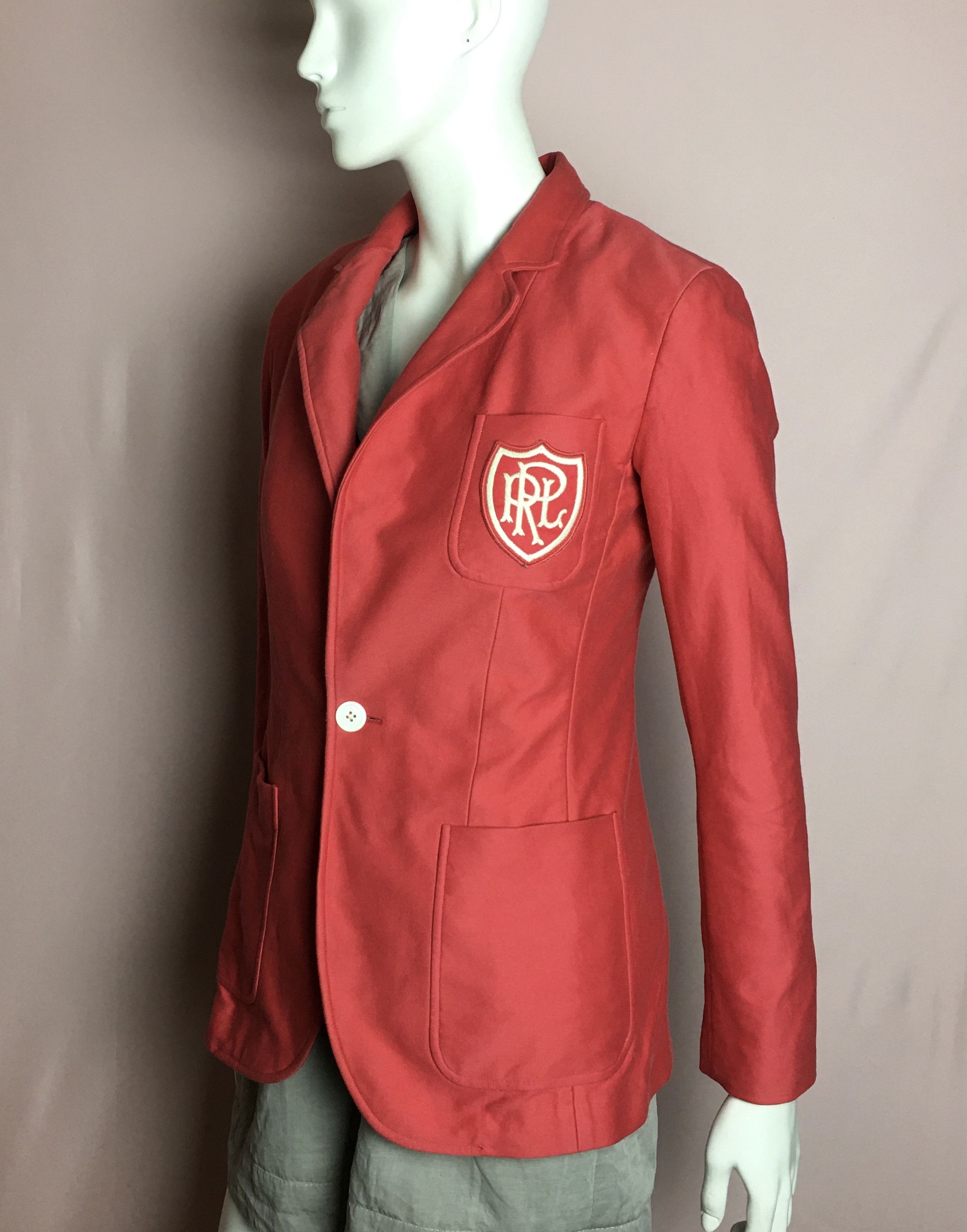 Polo Ralph Lauren Polo Ralph Lauren Womens Logo Double Red Blazer Sz 2 Size XS / US 0-2 / IT 36-38 - 6 Thumbnail