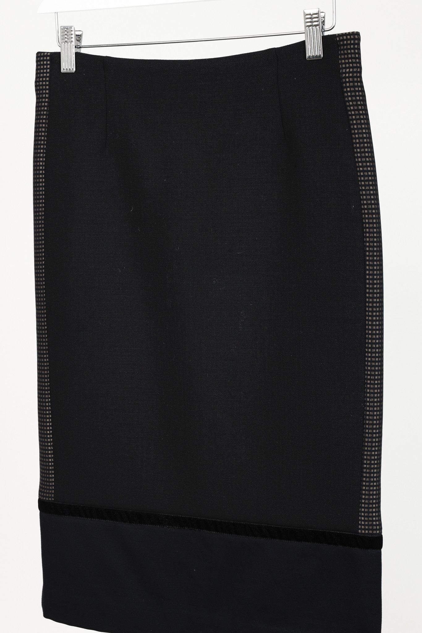 Etro Etro Black Pencil Metallic Trim Skirt Size 27" / US 4 / IT 40 - 3 Thumbnail