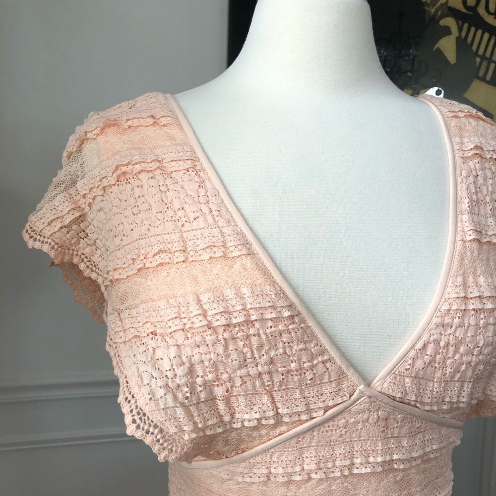 Other Foxiedox Makayla Flutter Trim Lace Sheath Dress L Size L / US 10 / IT 46 - 3 Thumbnail