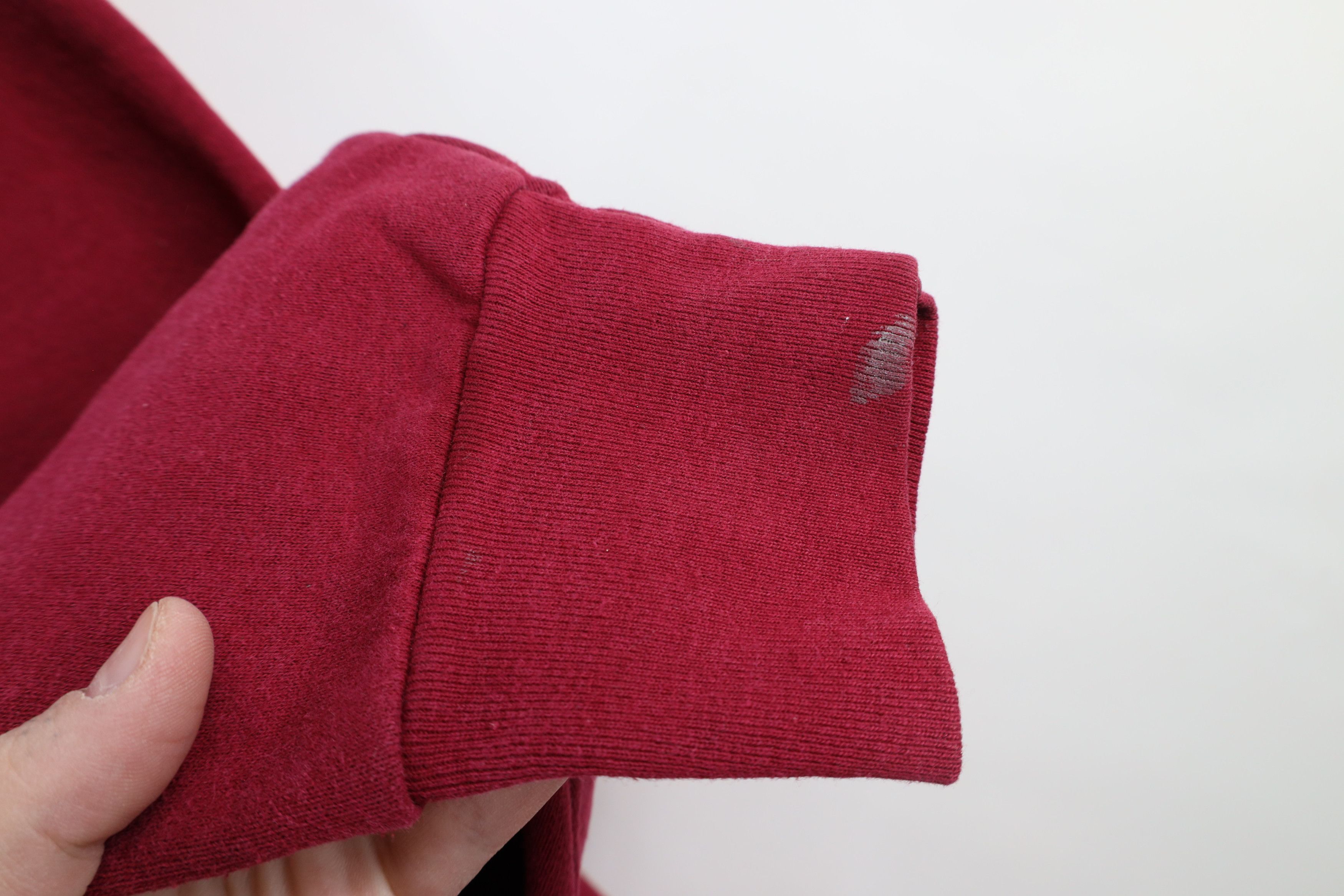 Vintage Vintage 90s Streetwear Blank Heavyweight Sweatshirt Red USA Size US XL / EU 56 / 4 - 11 Thumbnail