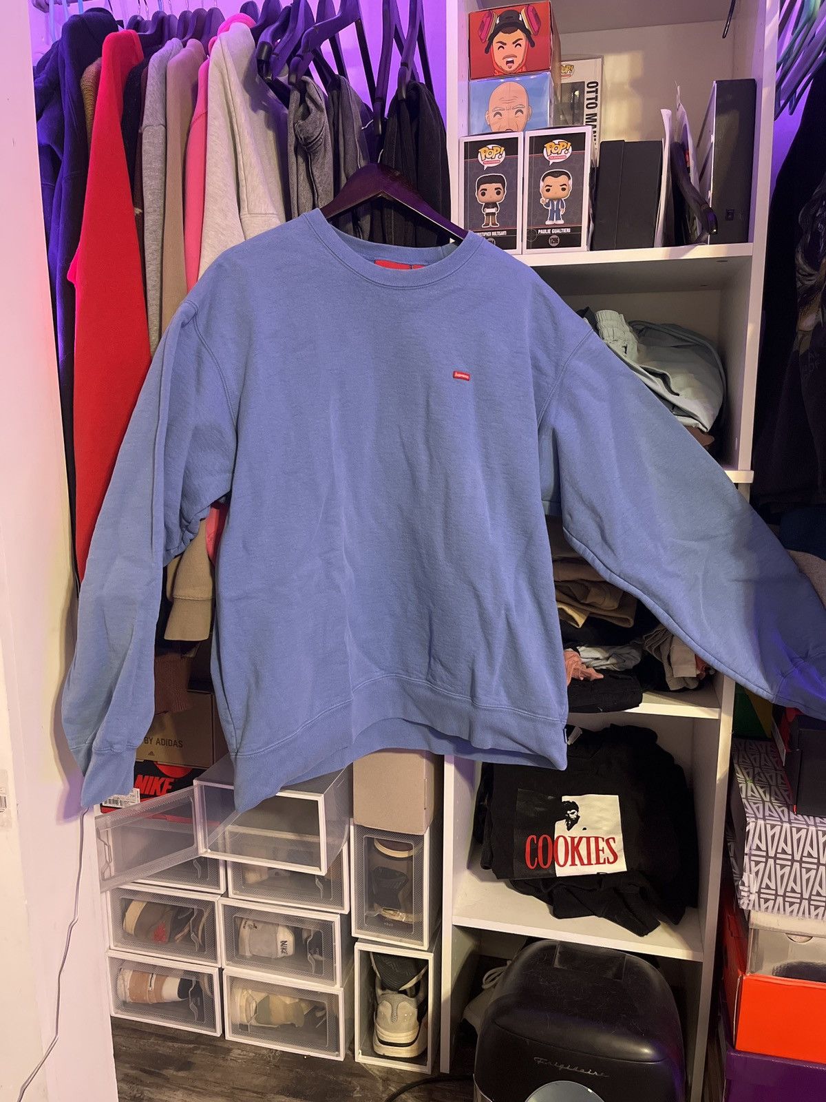 Supreme Blue Supreme Crewneck Size US XL / EU 56 / 4 - 1 Thumbnail