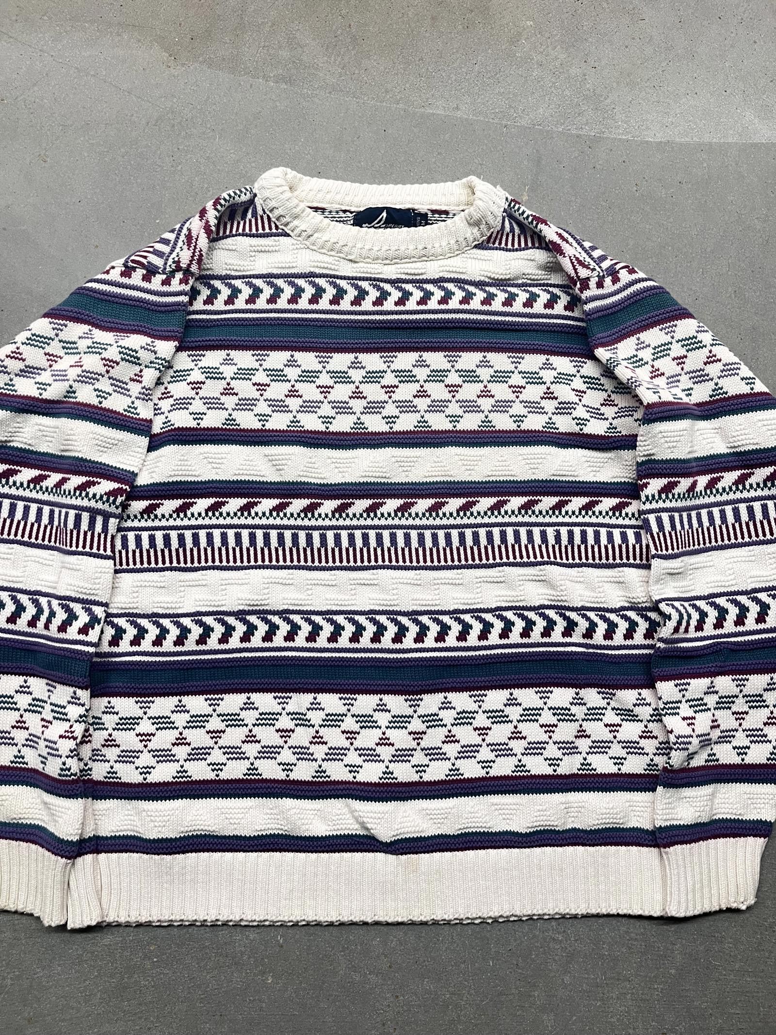 Sperry Vintage 90s Sperry Patterned Crewneck Sweater 100% Cotton M Size US M / EU 48-50 / 2 - 3 Thumbnail