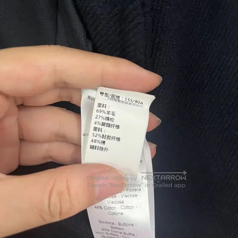 Lanvin Lanvin Women's Dark Blue Wool Coat . Size L / US 10 / IT 46 - 3 Thumbnail