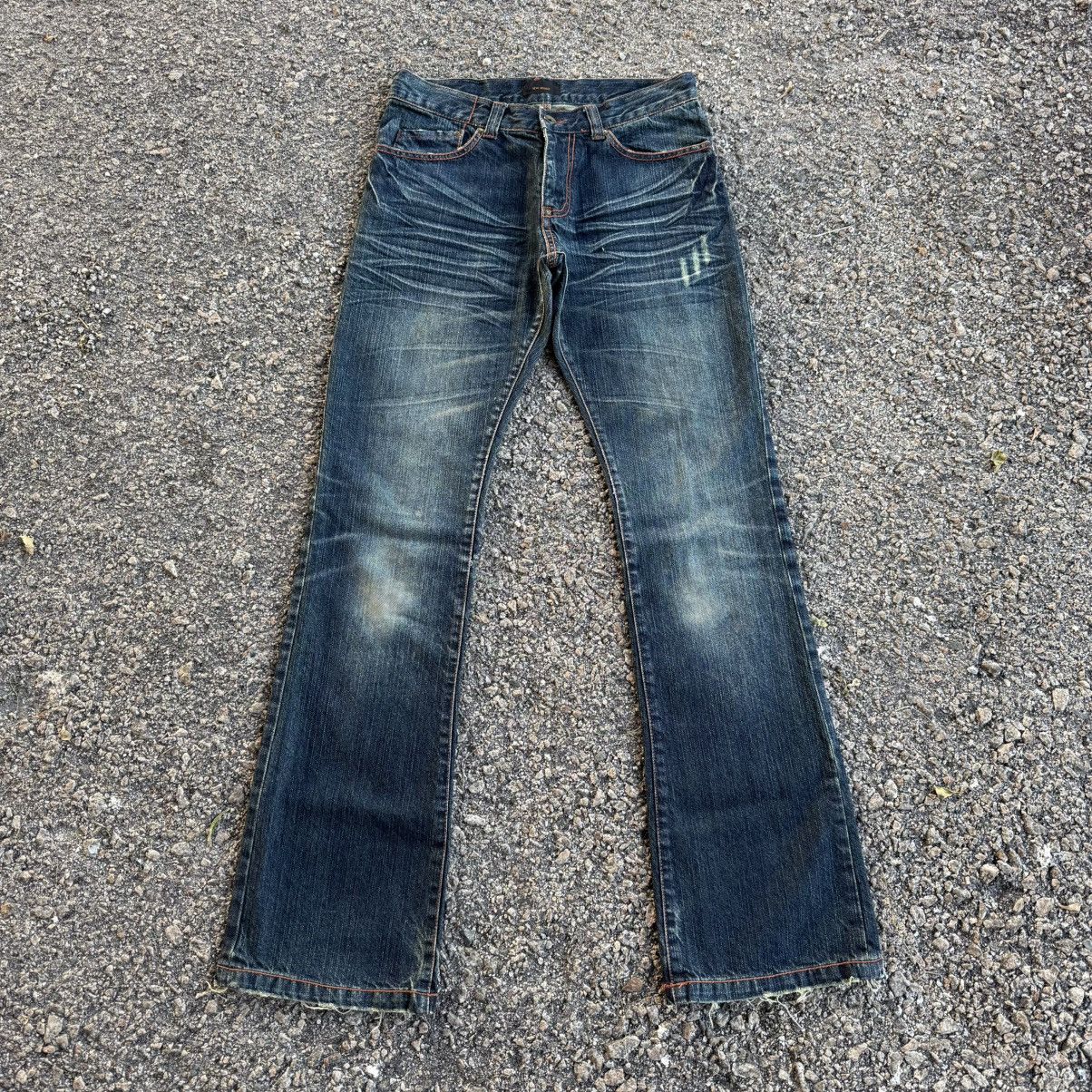 Tete Homme W30 VINTAGE TETE HOMME FLARE DENIM JEAN PANTS Size US 30 / EU 46 - 1 Thumbnail