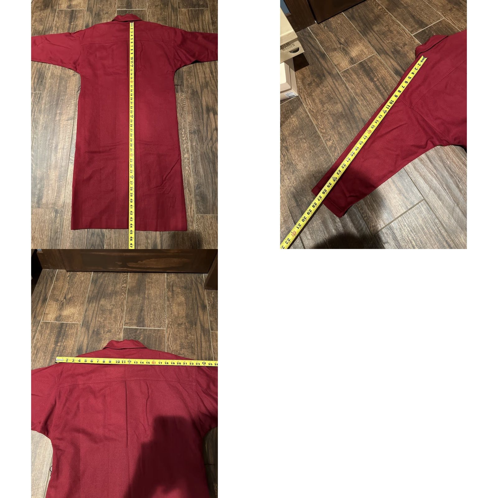 Guy Laroche VINTAGE Guy Laroche Dress Women Red Knee Length 40 France Wool Crew Neck Long Sleeve Fit & Flare Size S / US 4 / IT 40 - 9 Thumbnail