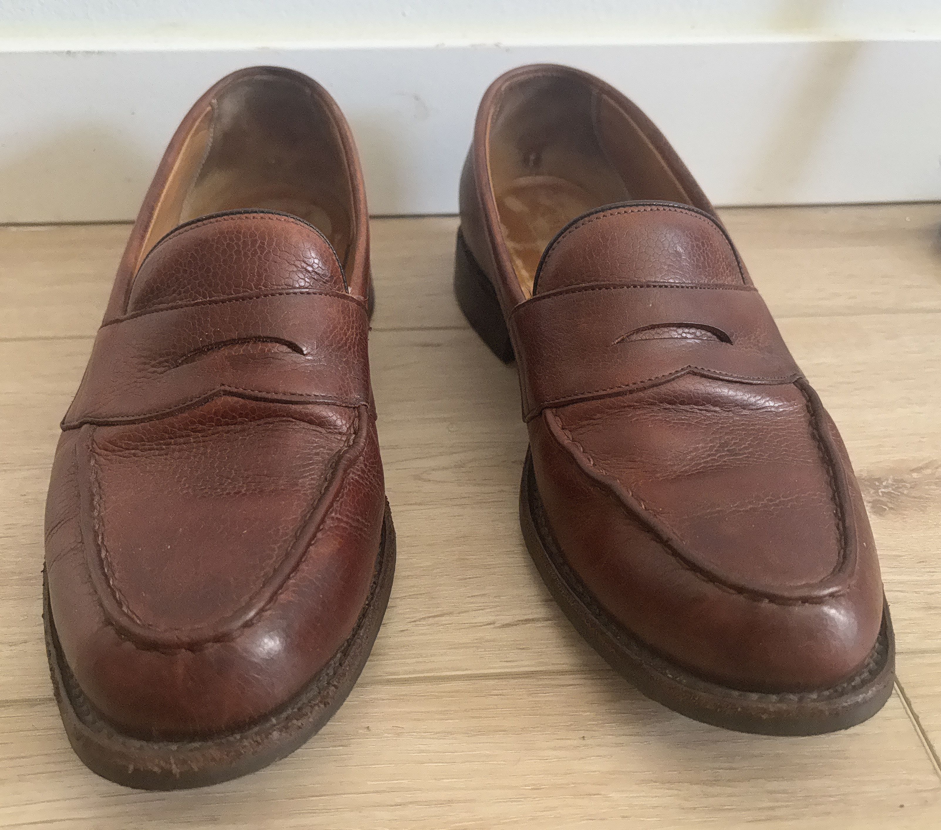 Cheaney $880 Howard Brown Leather Penny Loafers US 10 UK 9 England ...