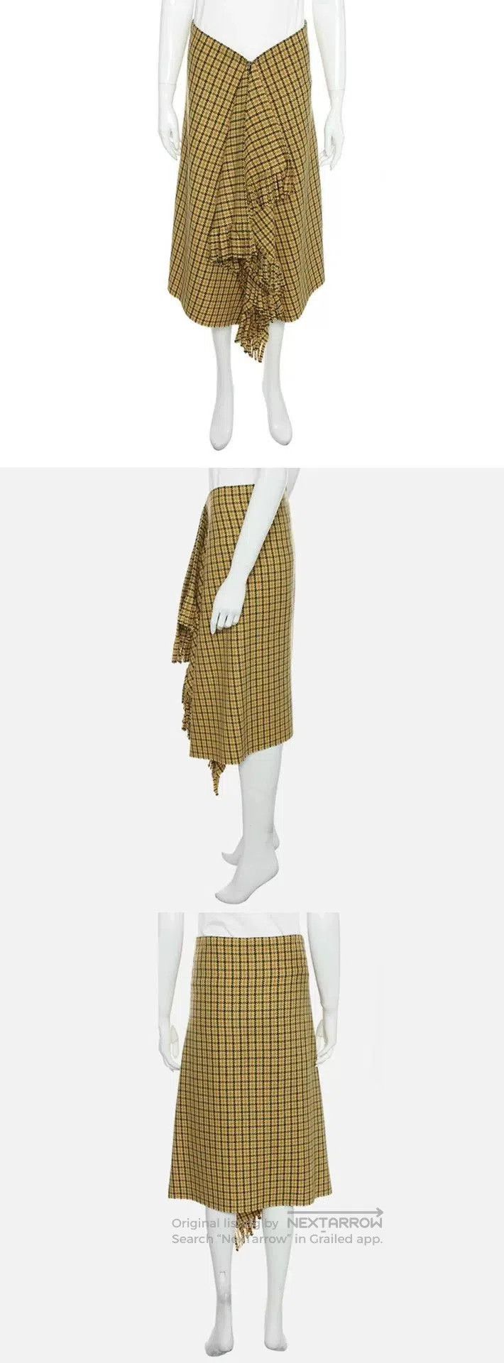 Balenciaga Balenciaga Houndstooth Wool Structure Skirt. Size 33" - 7 Thumbnail