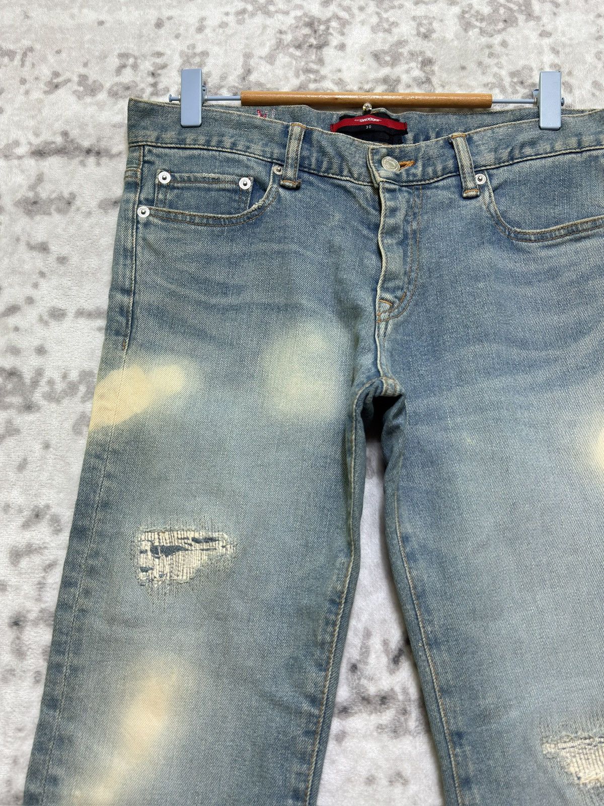 PHENOMENON Rare Phenomenon Archive Skinny Bleached Distressed Denim Size US 30 / EU 46 - 4 Thumbnail