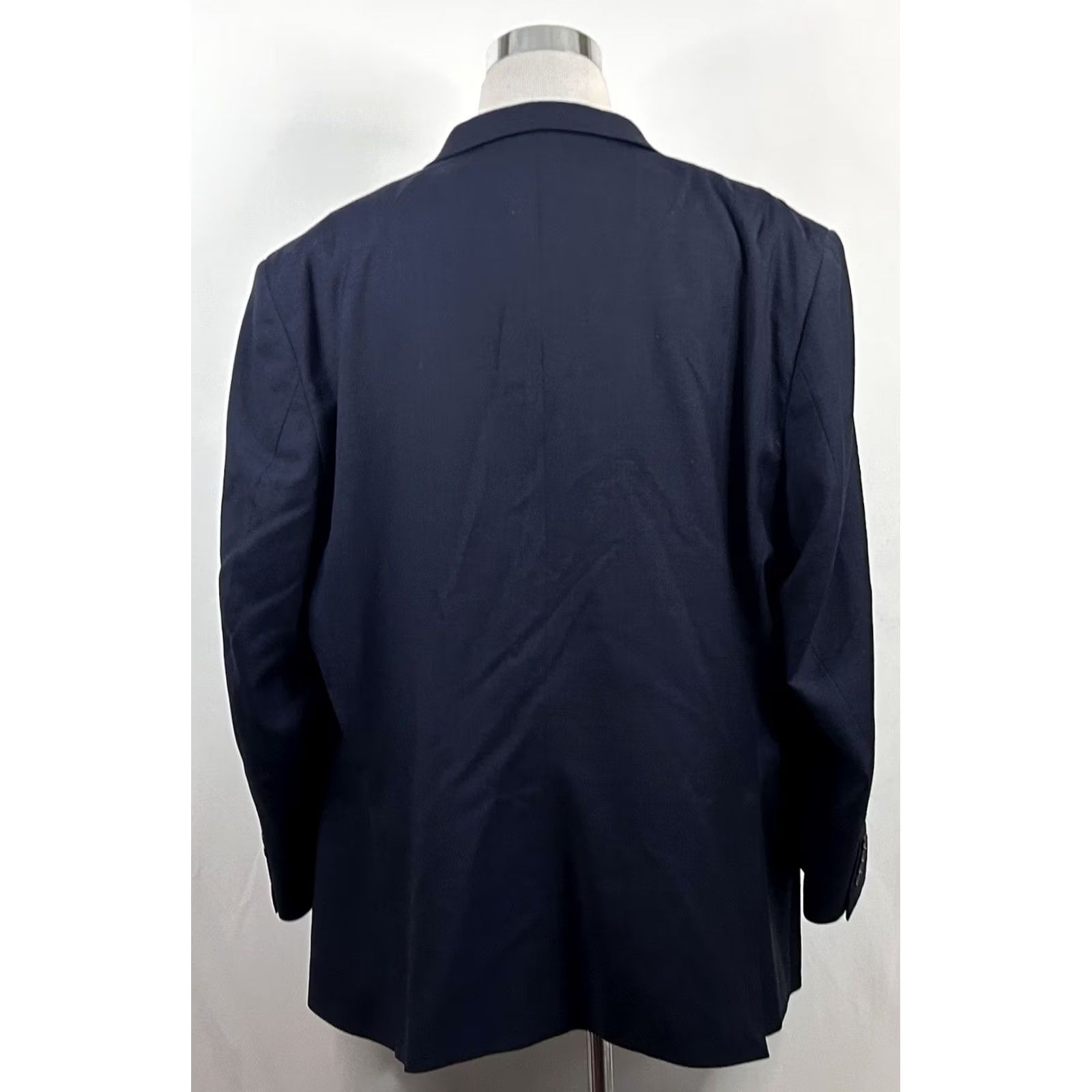 Pronto Uomo Pronto Uomo Sport Coat 54L Executive Fit Dark Navy Two Button Vented 100% Wool Mens Size US L / EU 52-54 / 3 - 6 Thumbnail