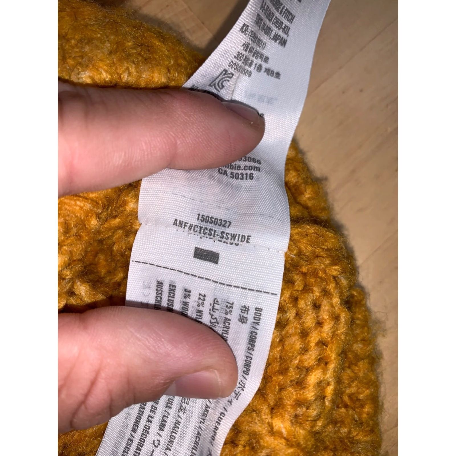 Abercrombie & Fitch Abercrombie & Fitch Knot Sweater Womens S Yellow Cable Crew Neck Pullover Long Sleeve Boxy 10945 Size S / US 4 / IT 40 - 3 Thumbnail