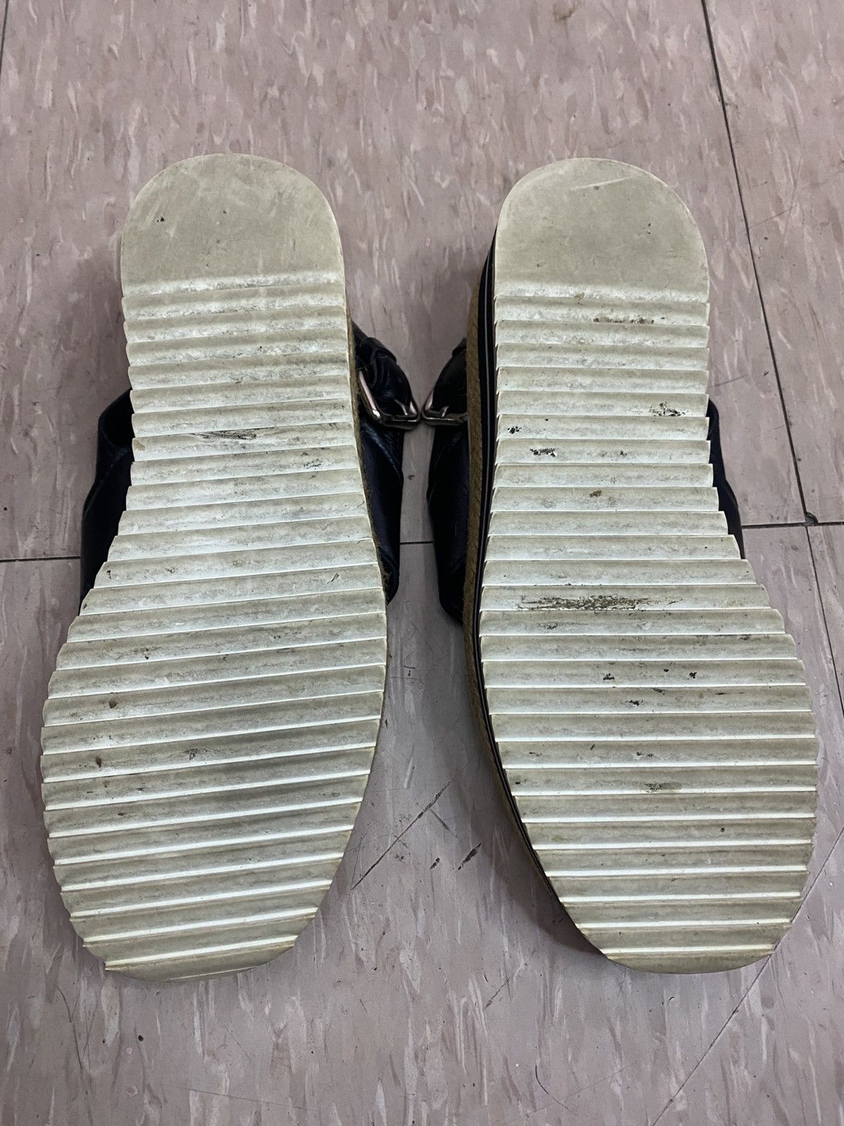 Issey Miyake × Japanese Brand × mercibeaucoup Mercibeaucoup by issey miyake leather black sandal Size US 7 / IT 37 - 11 Thumbnail