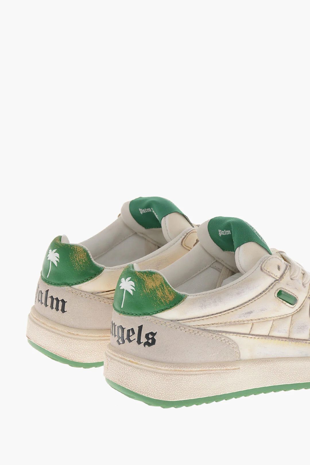 Palm Angels og1mm0326 Leather Low-Top Sneakers in White Size US 5 / IT 35 - 2 Thumbnail