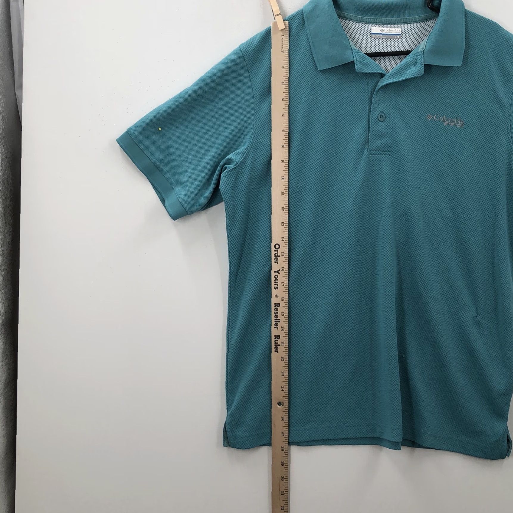 Vintage Columbia Polo T Shirt Mens Short Sleeve Teal Size Large Collared Pullover Shirt Casual Summer All Season Breathable Size US L / EU 52-54 / 3 - 3 Thumbnail