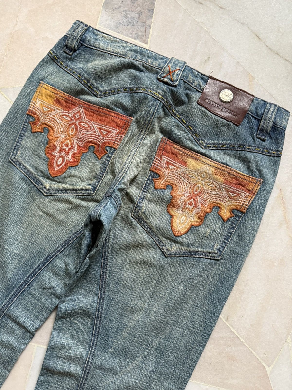 Japanese Brand Vintage 90s antik Denim Usa Flare jeans Size US 32 / EU 48 - 6 Thumbnail