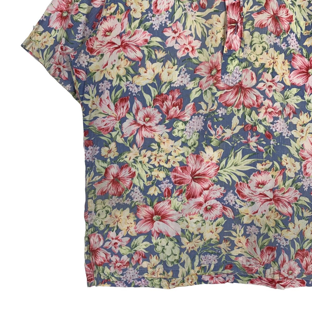 Reyn Spooner REYN SPOONER Floral Motif Design Half Button Shirt #0225-C10 Size US M / EU 48-50 / 2 - 4 Thumbnail