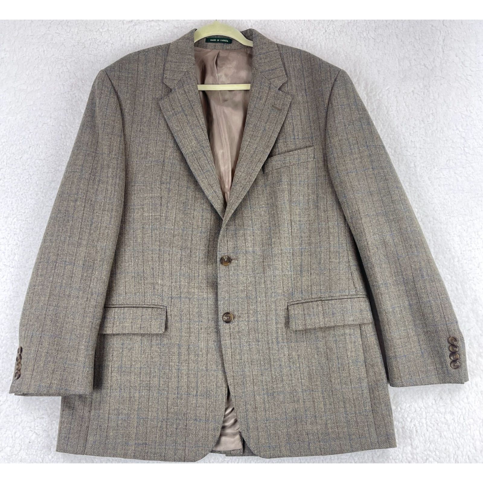 Ralph Lauren Lauren Ralph Lauren Blazer Mens 44L Brown Tweed Wool Long Sleeve Jacket Coat Sizes 44 Chest 44L Notch Long Size US XXL / EU 58 / 5 - 2 Thumbnail