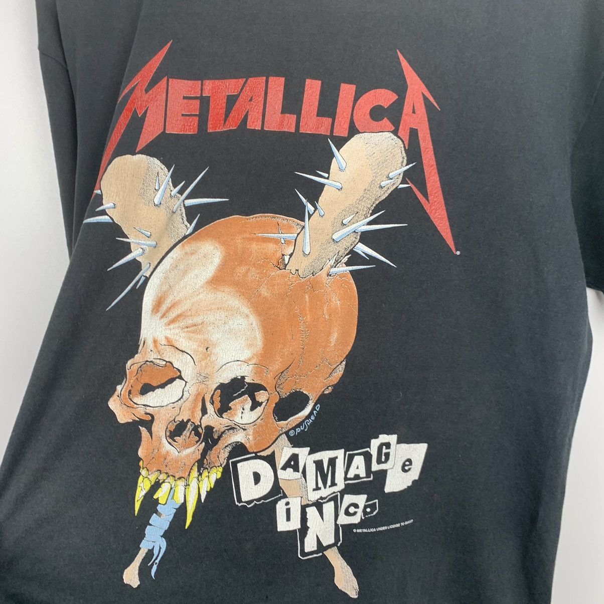 Band Tees Vintage Metallica Damage In Tour Rock Band Tee Pushead Giant Size US L / EU 52-54 / 3 - 5 Thumbnail
