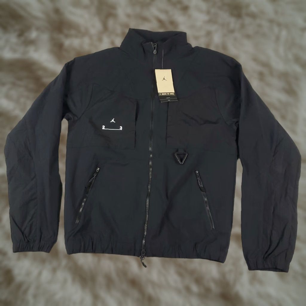 Jordan Brand Jordan Jacket Mens Small Black Zipper Pockets Loose Fit Engineered Statement Size US S / EU 44-46 / 1 - 1 Thumbnail