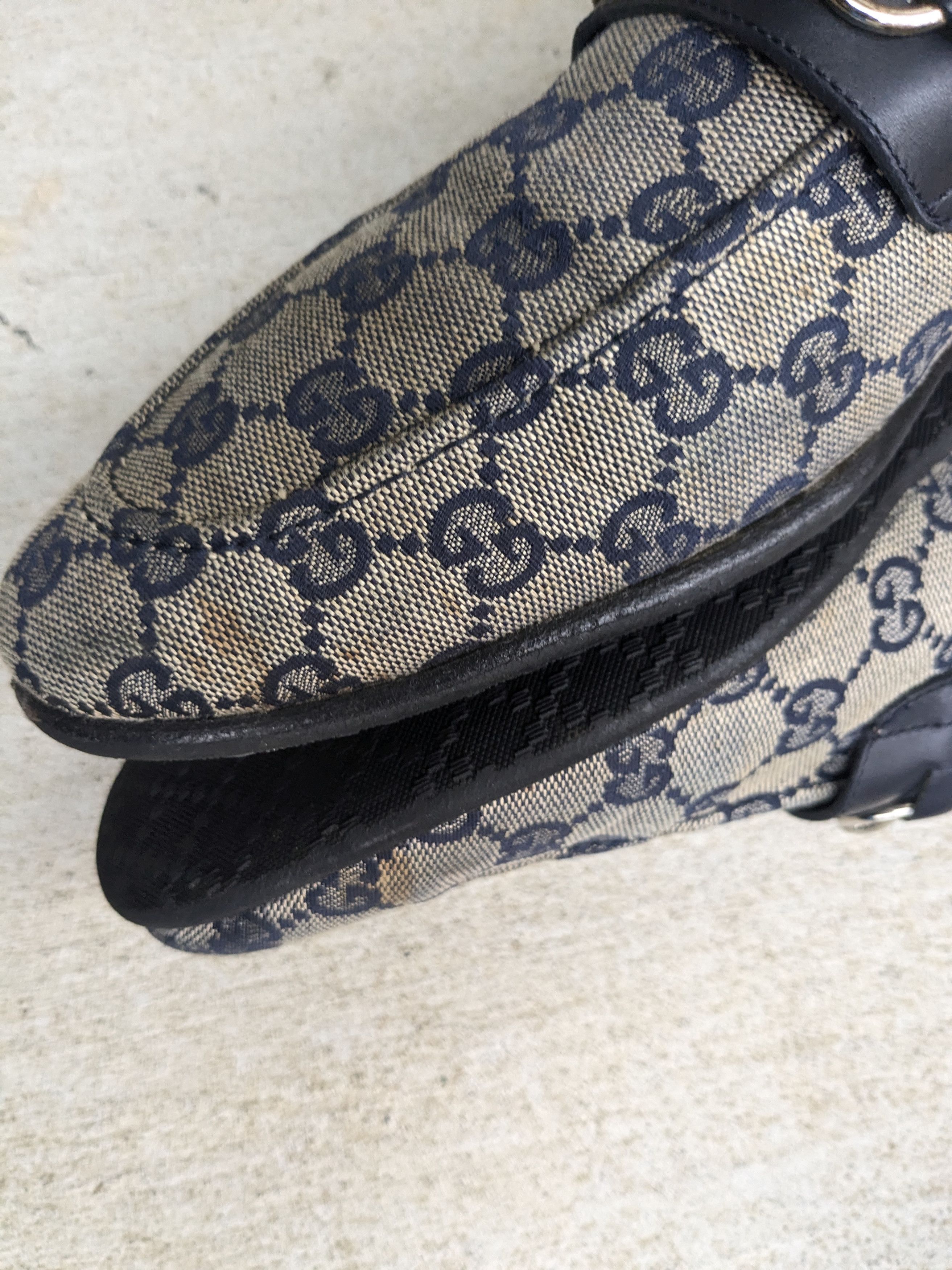 Gucci Gucci Horsebit Loafers Monogram Logo Canvas 8.5 Buckle Size US 8.5 / EU 41-42 - 14 Thumbnail