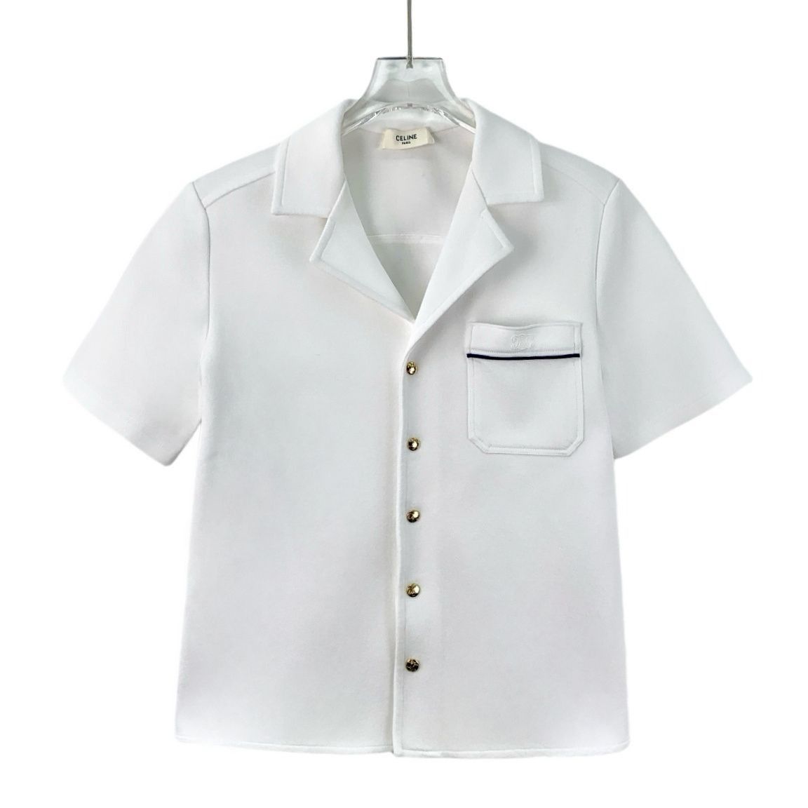 Celine Celine 2023 White Arc De Triomphe Embroidered Cotton Lapel S Size XS / US 0-2 / IT 36-38 - 1 Thumbnail