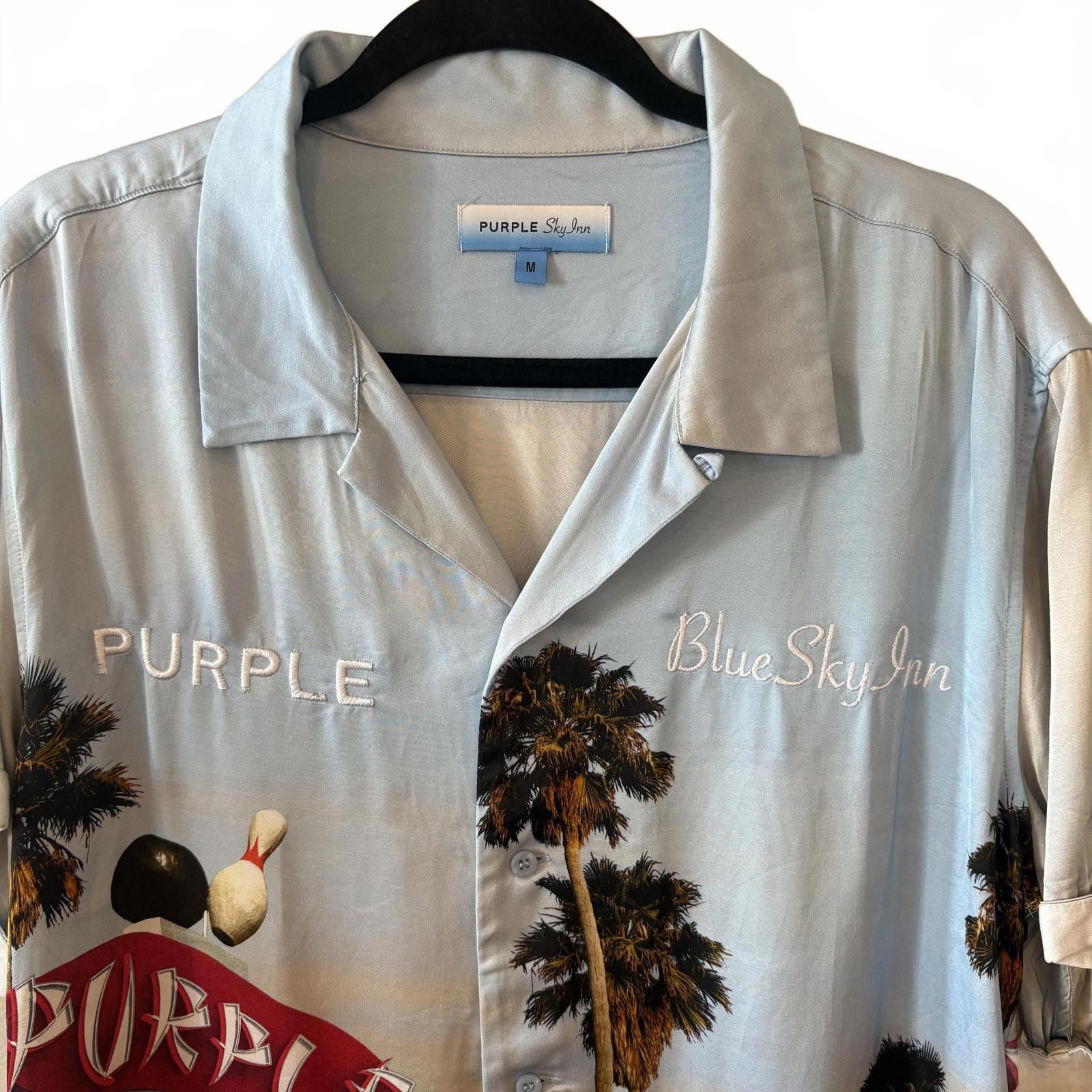 Blue Sky Inn Purple Brand x Blue Sky Inn Printed Camp Button Down Shirt Size US M / EU 48-50 / 2 - 3 Thumbnail
