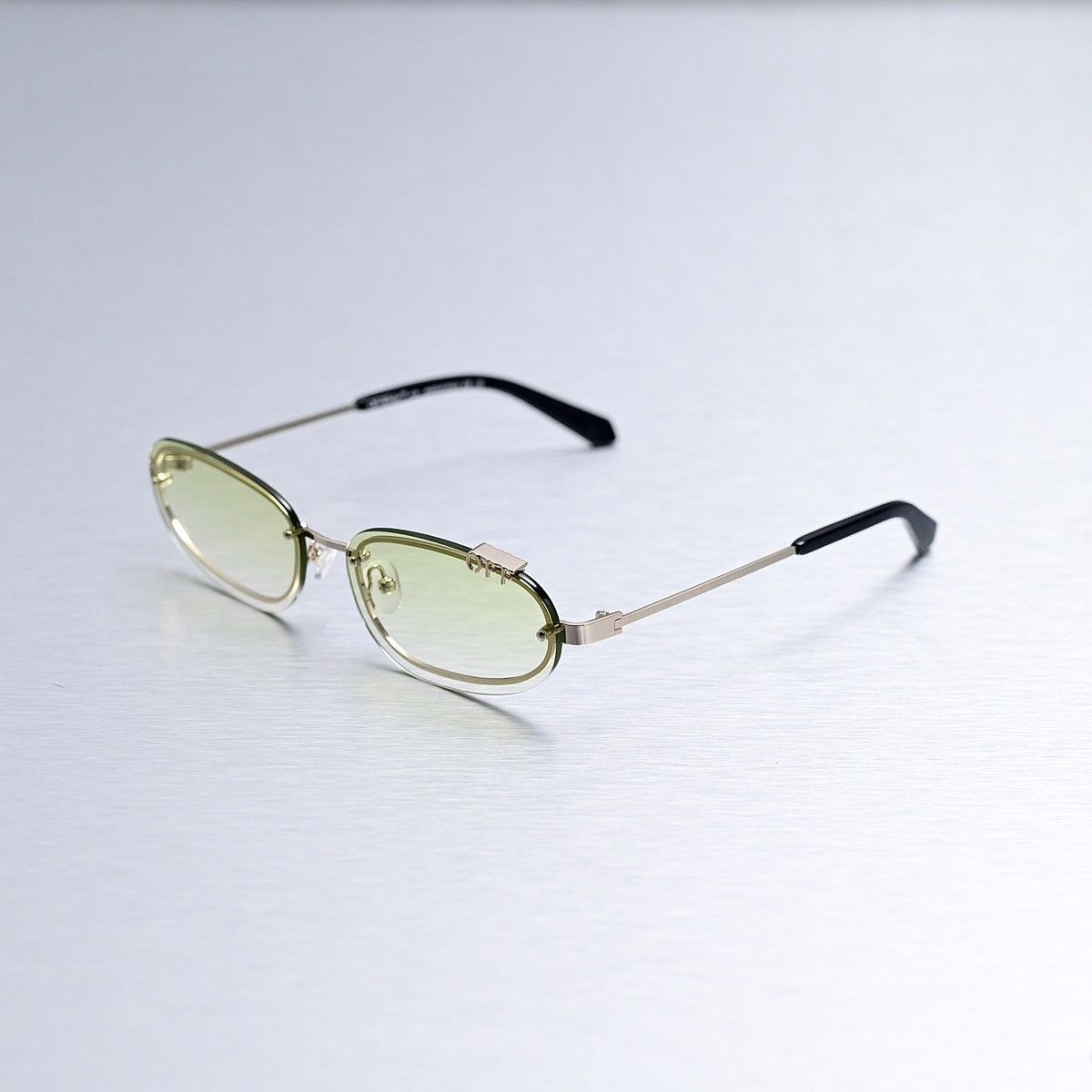 OFF WHITE MIAMI GOLD GRADIENT GREEN SUNGLASSES