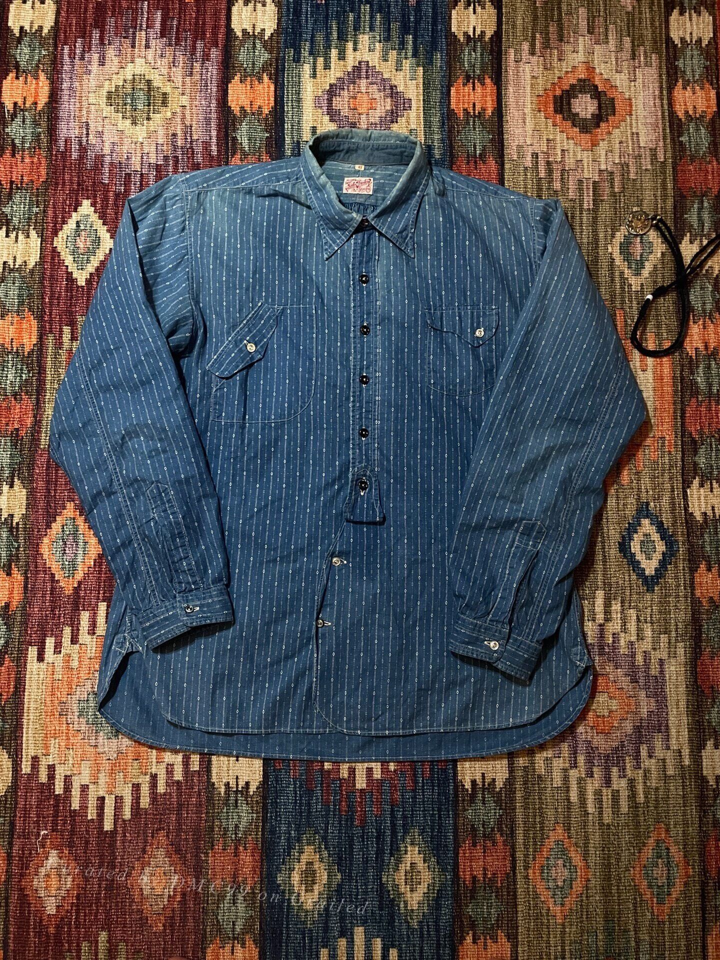 Mister Freedom Mister Freedom Indigo Dyed Shirt Size 41 Size US M / EU 48-50 / 2 - 1 Thumbnail
