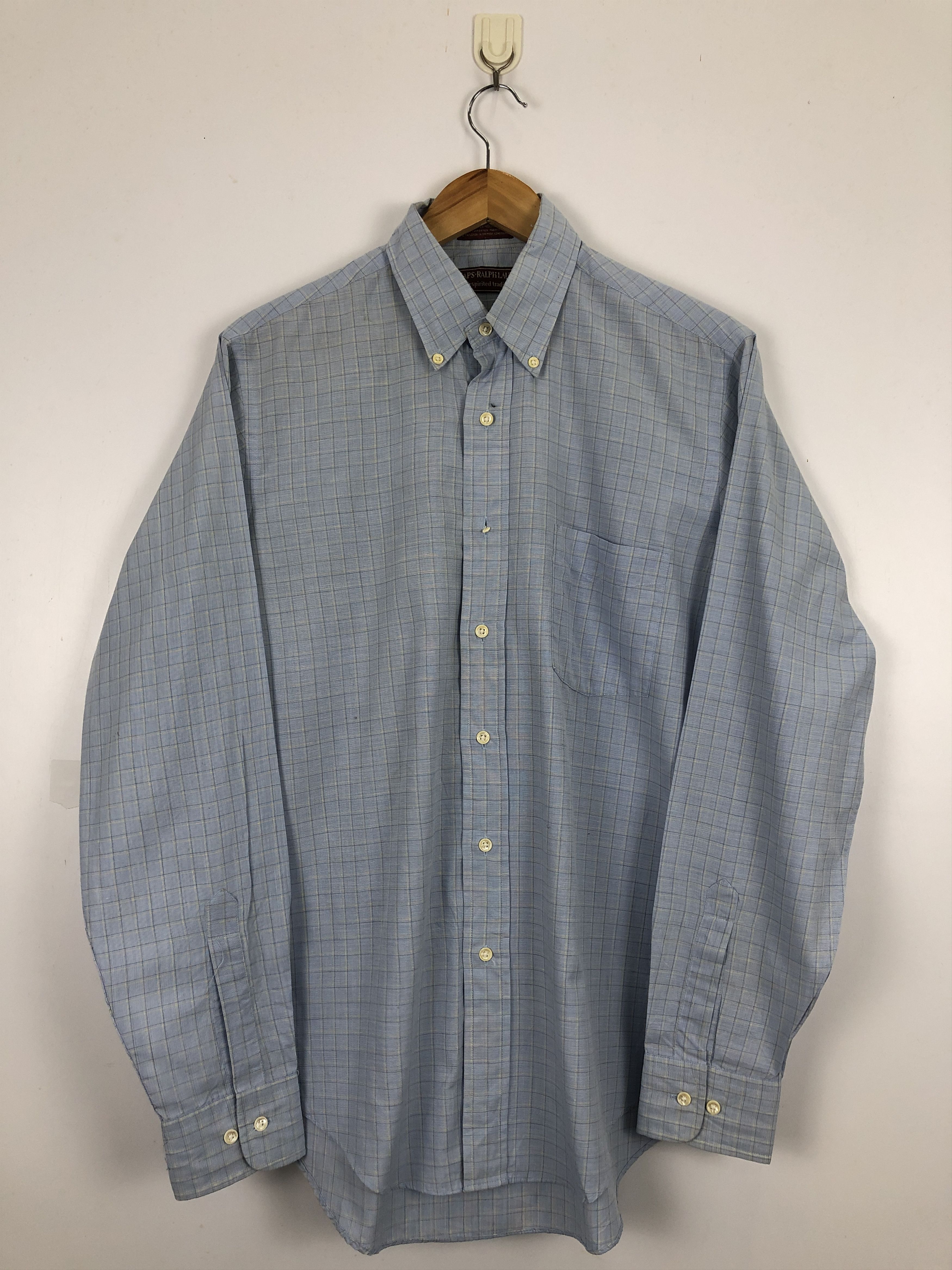 Chaps Ralph Lauren × Vintage Vintage 90s Chaps Ralph Lauren Chambray Western Shirt TA0455 Size US L / EU 52-54 / 3 - 1 Thumbnail