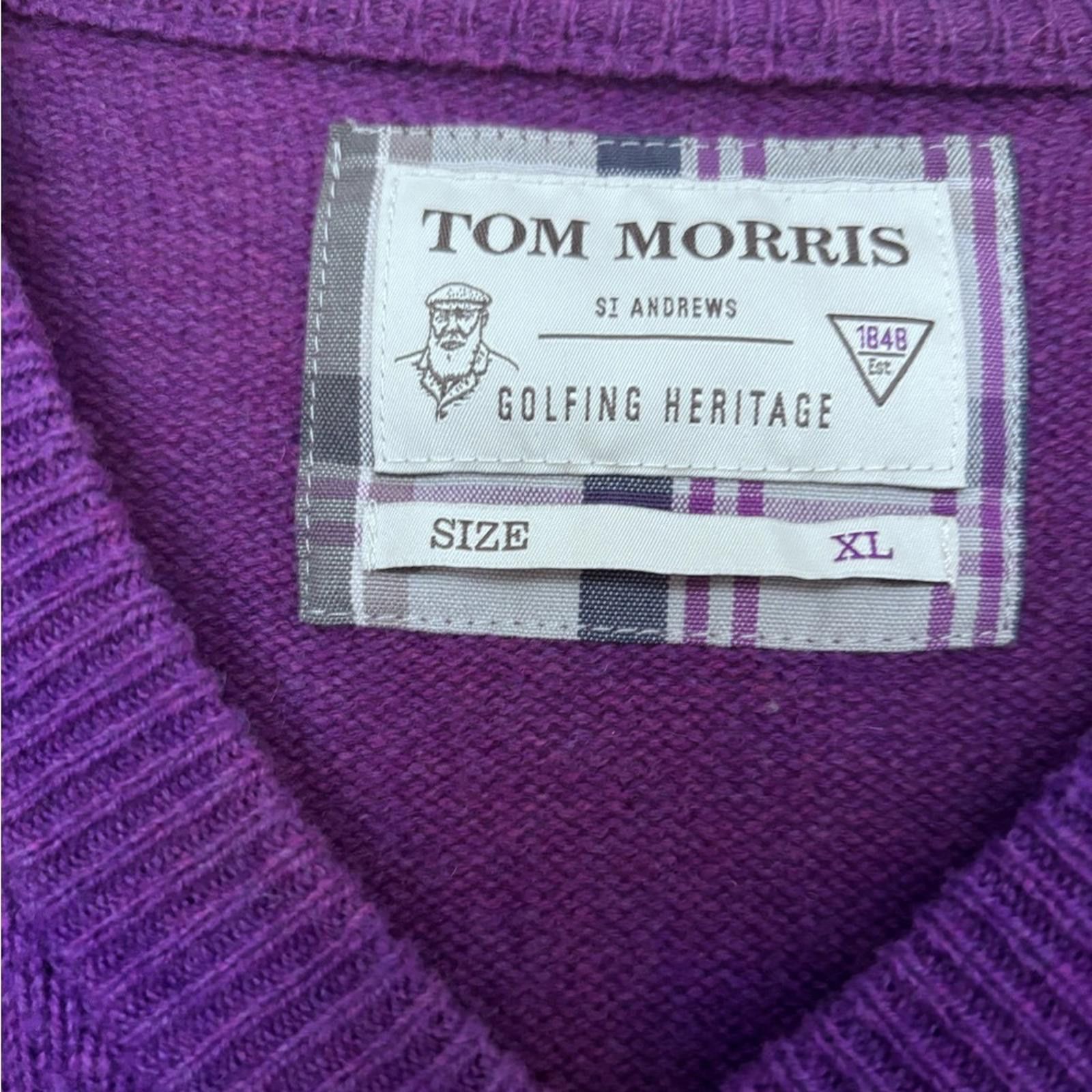 Other Tom Morris Purple Lambswool Sweater size XL Size US XL / EU 56 / 4 - 3 Thumbnail