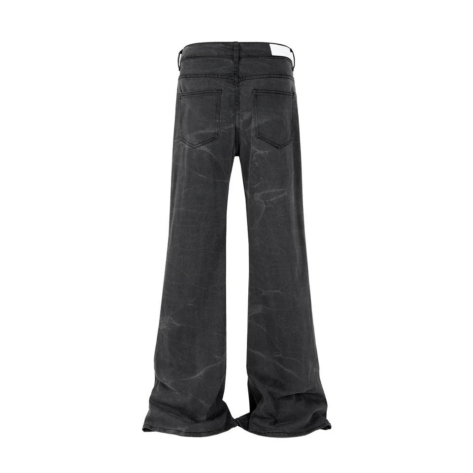 Japanese Brand Streetwear Washed Water Wave Micro Flared Size US 33 - 5 Thumbnail