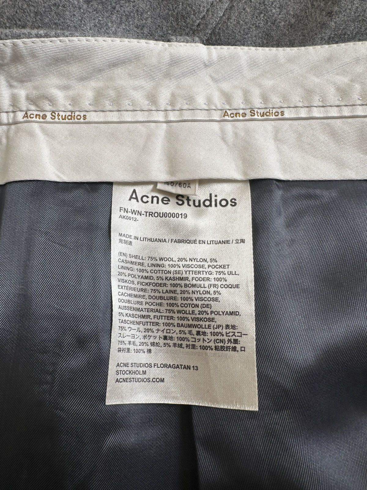 Acne Studios ACNE STUDIOS grey wool trousers NWT Size 24" / US 00 / IT 34 - 7 Thumbnail
