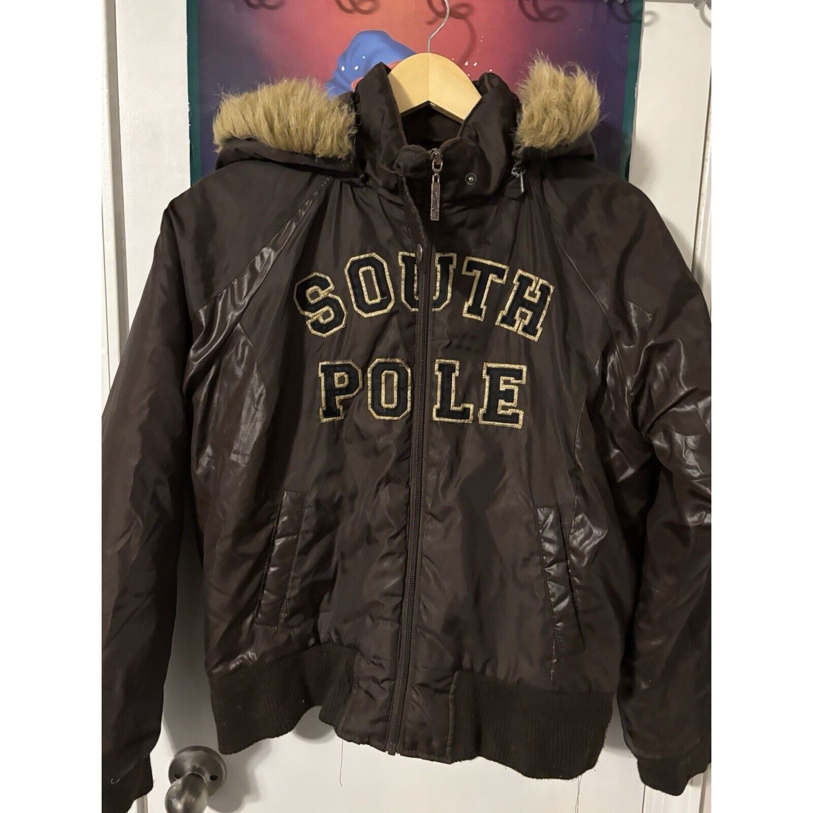 Southpole south pole womens y2k brown puffer fashion coat size L Size L / US 10 / IT 46 - 3 Thumbnail