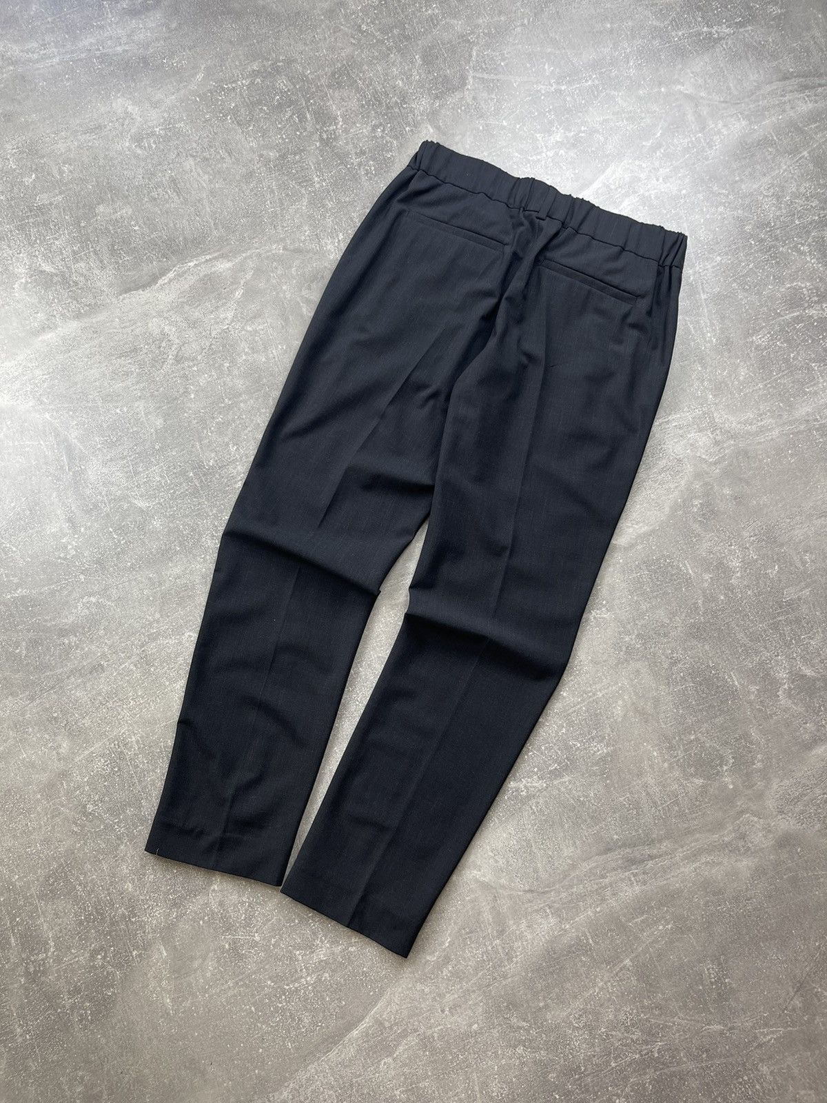 Brunello Cucinelli Brunello Cucinelli Black Wool Tapered Pants Elegant Tailored Size 27" / US 4 / IT 40 - 6 Thumbnail