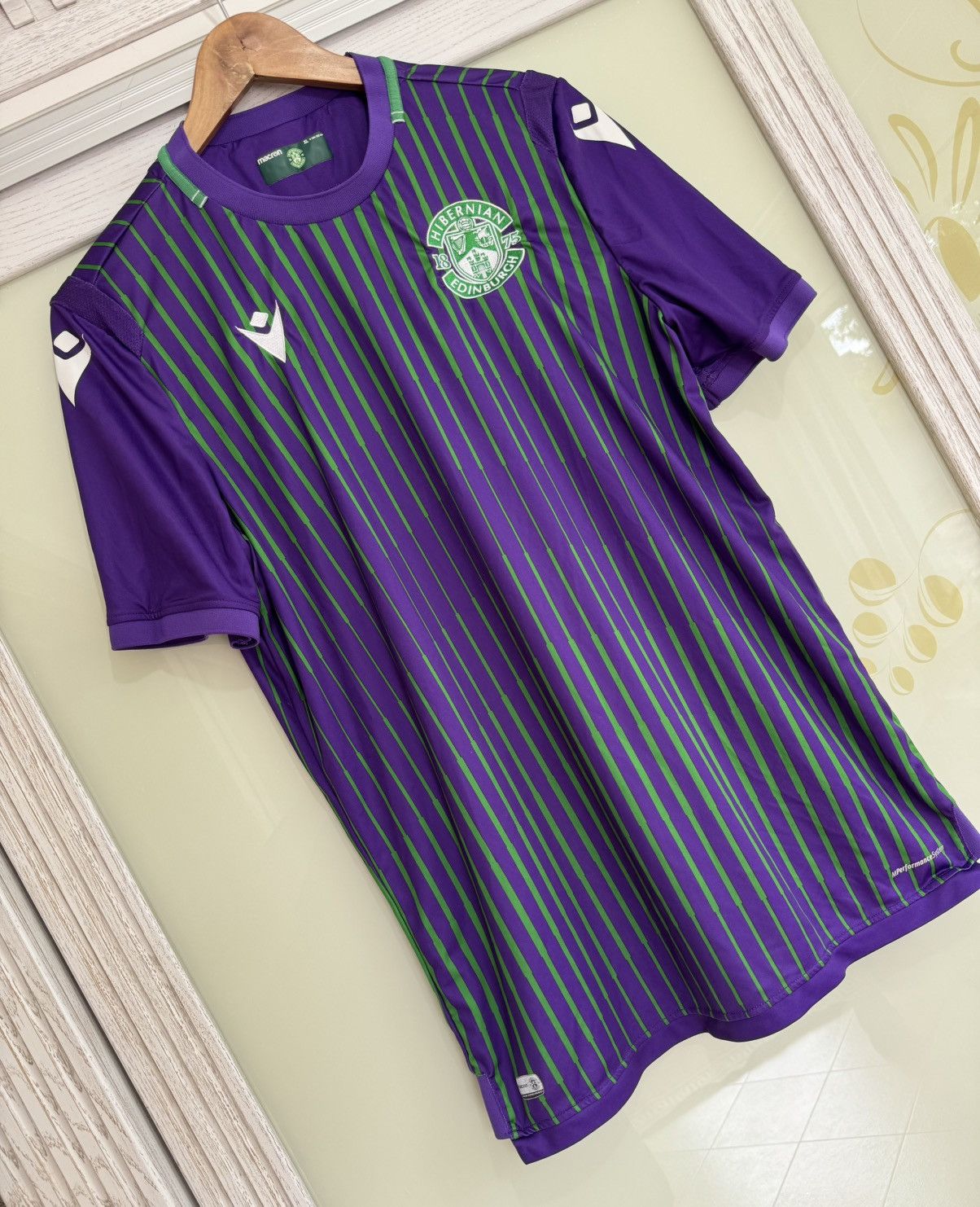 Macron Hibernian Edinburgh 2019-2020 Away Soccer Jersey Kit Shirt Size US XL / EU 56 / 4 - 4 Thumbnail