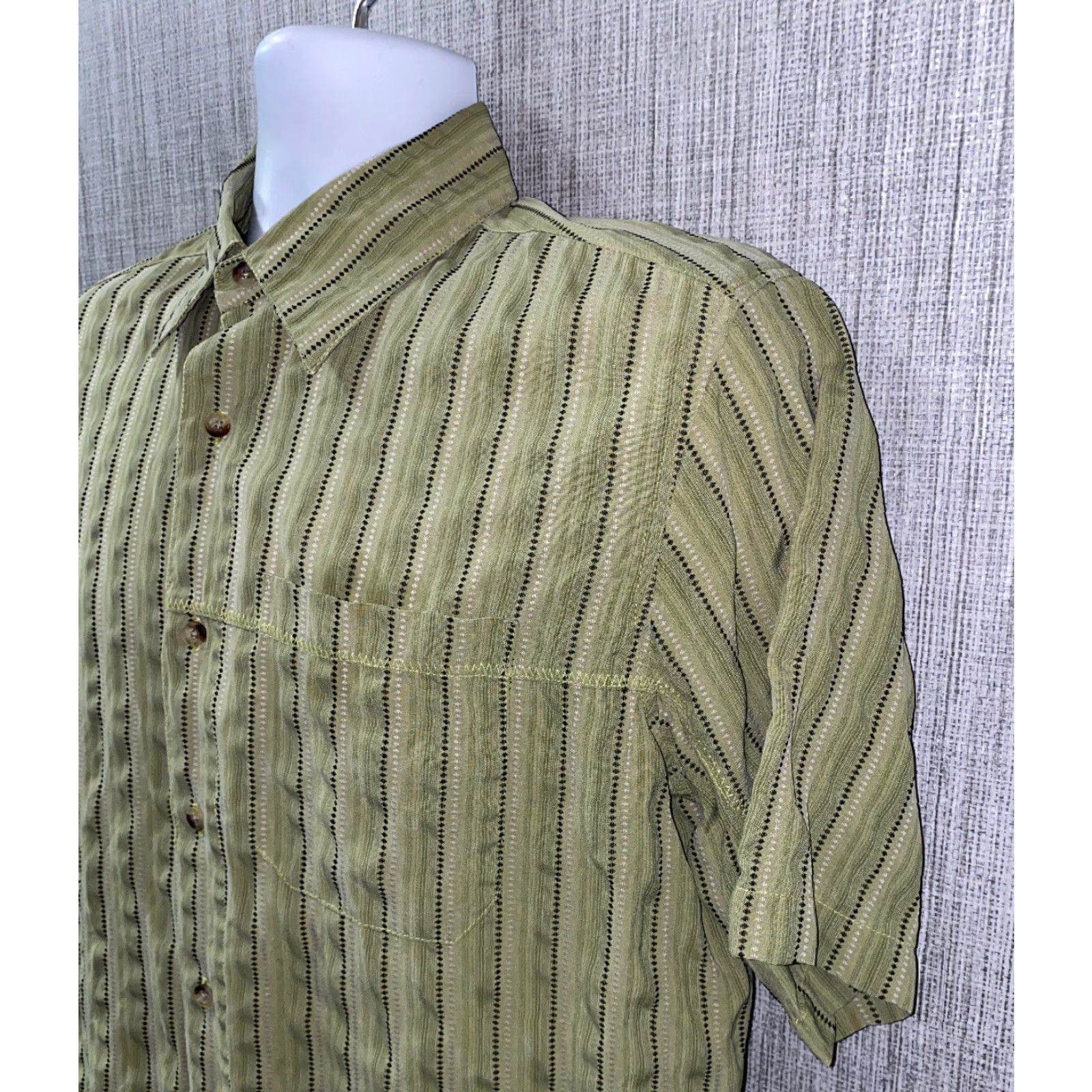 Vintage Kuhl Mens Green Short Sleeve Button Front Shirt Size M Size US M / EU 48-50 / 2 - 2 Thumbnail