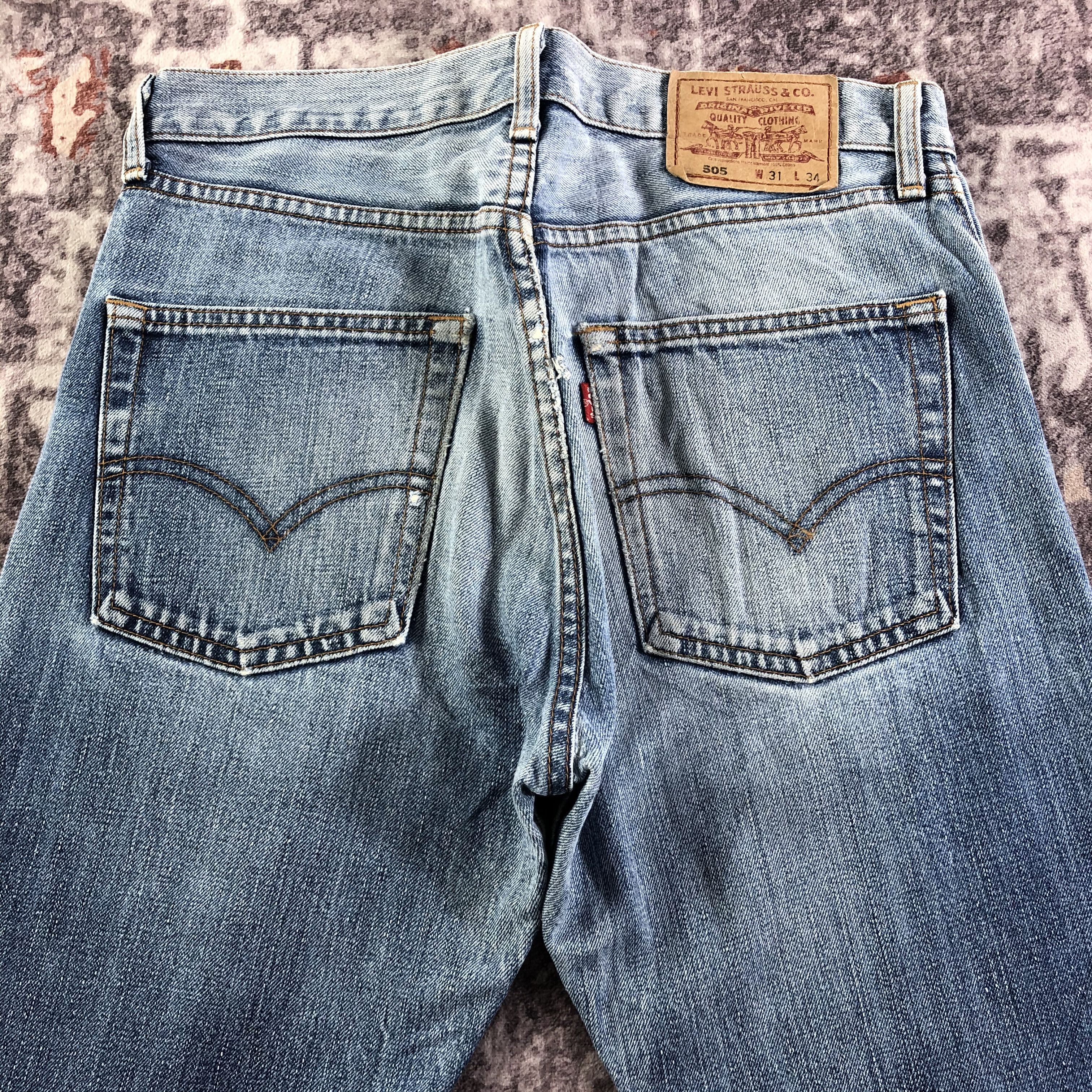 Levi's × Vintage Vintage 90s Blue Wash Levis 505 Jeans-JM3283 Size US 32 / EU 48 - 5 Thumbnail