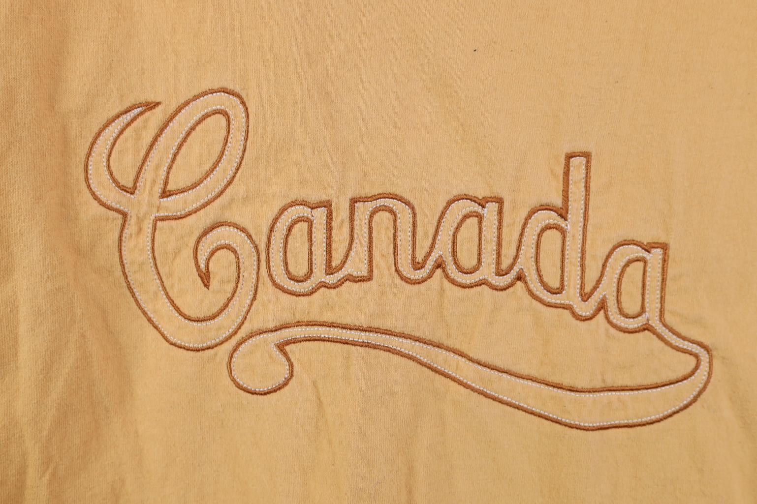 Vintage Vintage 90s Streetwear Script Canada T-Shirt Orange Size US XL / EU 56 / 4 - 5 Thumbnail