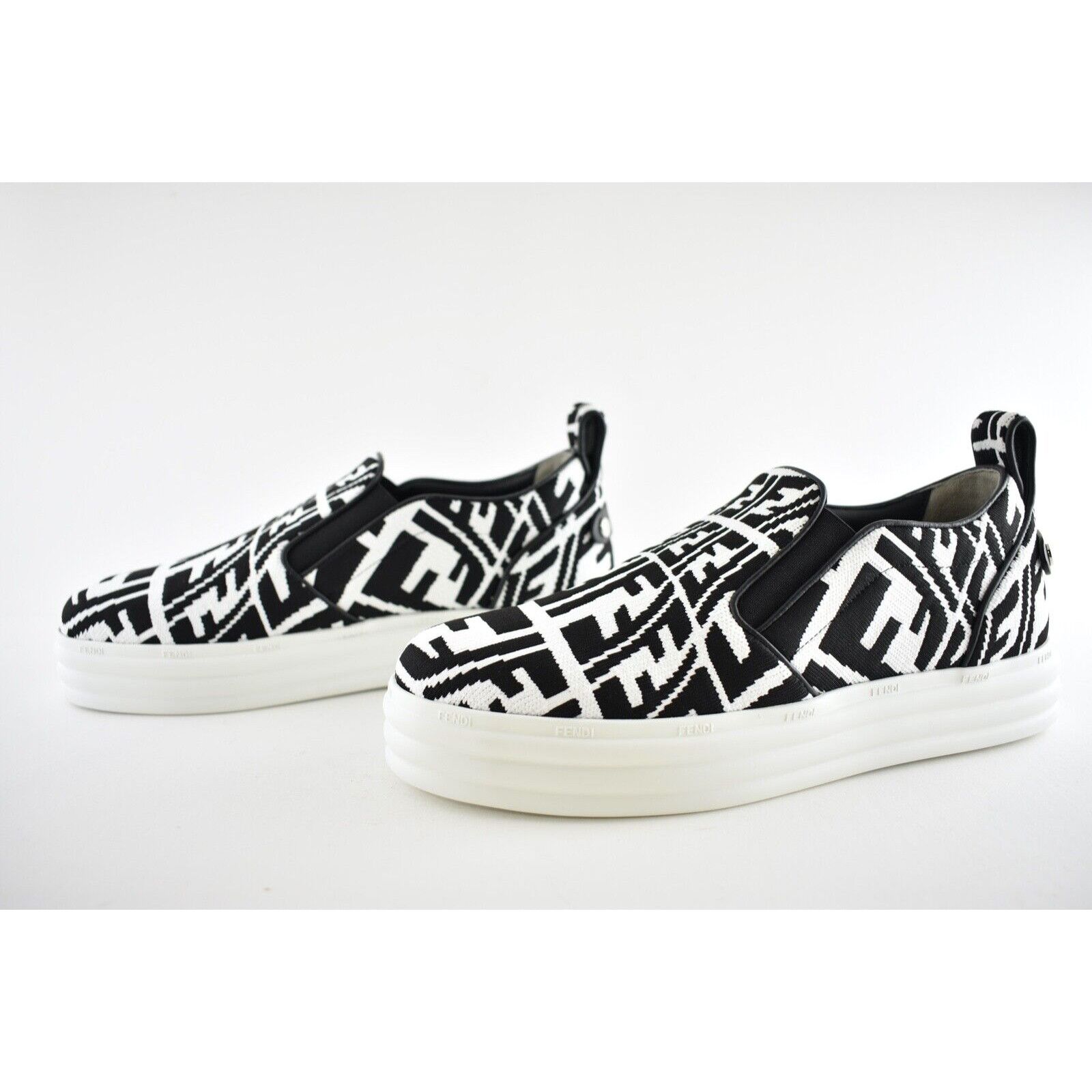 Fendi Fendi Vertigo Black Low Top Trainer Slip On Sneaker 37.5 Size US 7.5 / IT 37.5 - 10 Thumbnail