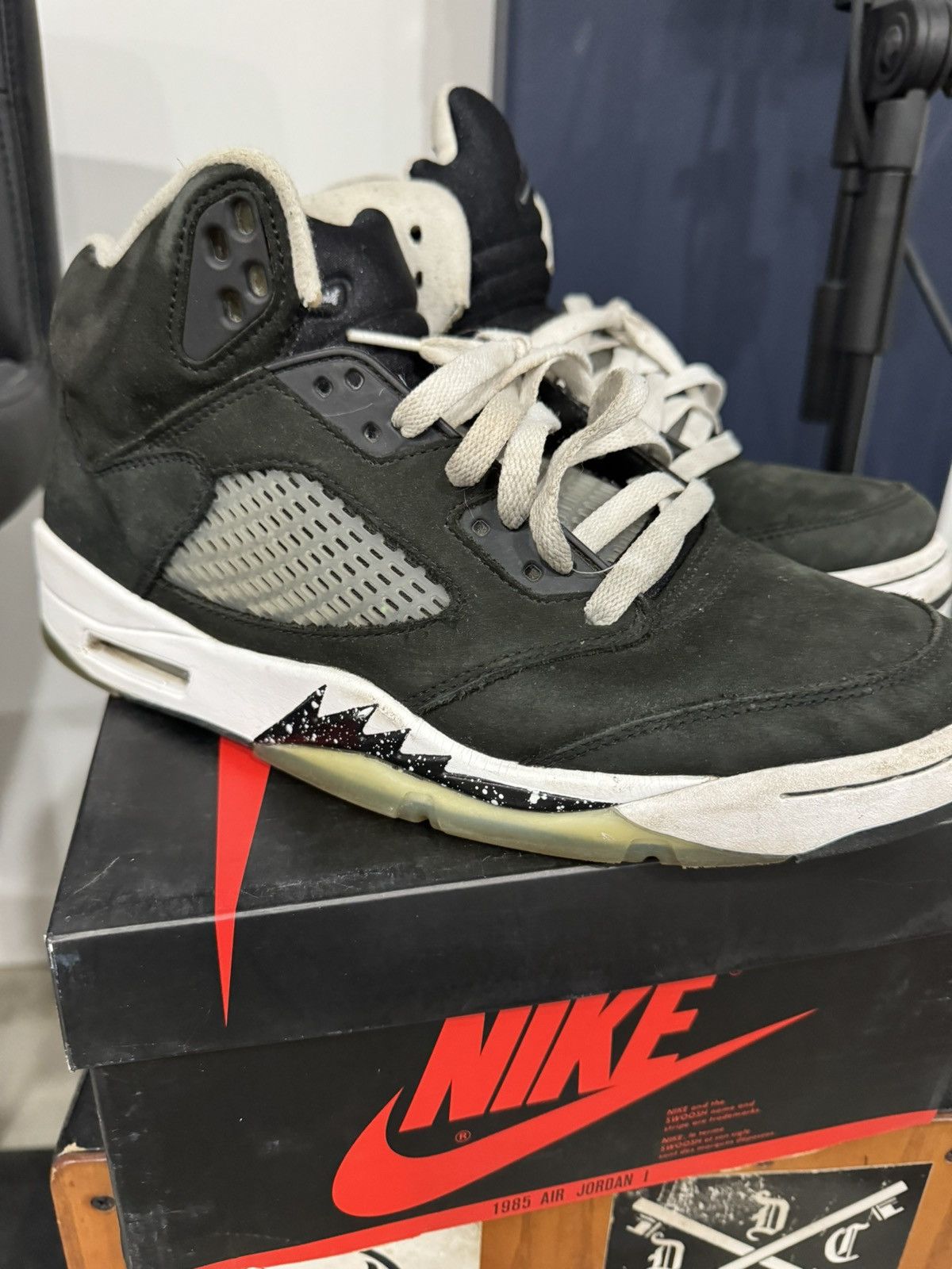 image of Jordan Nike Air Jordan 5 Retro 'oreo' 2021 Size 9 Men’S Shoes in Black, Men's