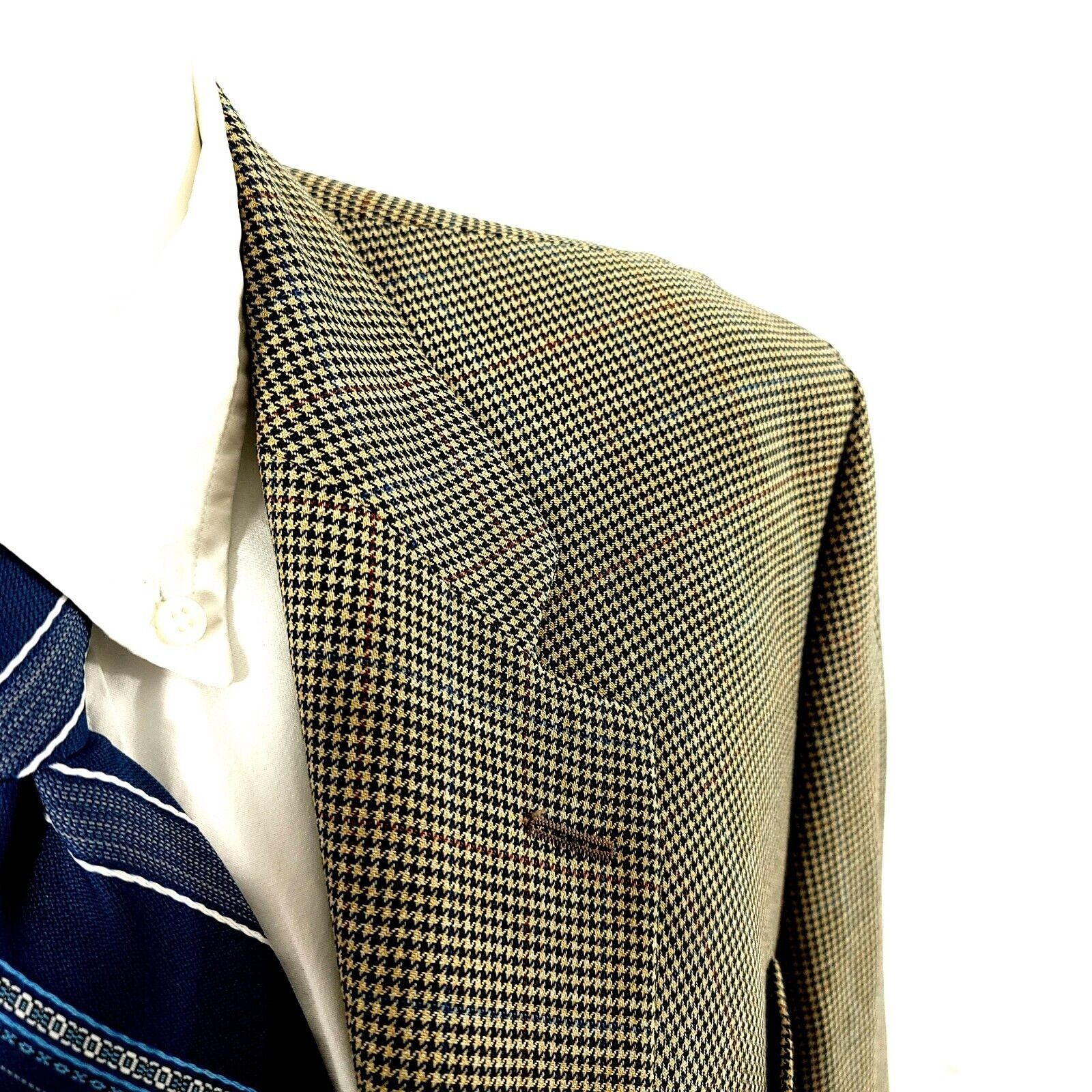Lauren Ralph Lauren Lauren Ralph Lauren Wool 2 Button Sport Coat 42R Tan Houndst Size 42R - 2 Thumbnail