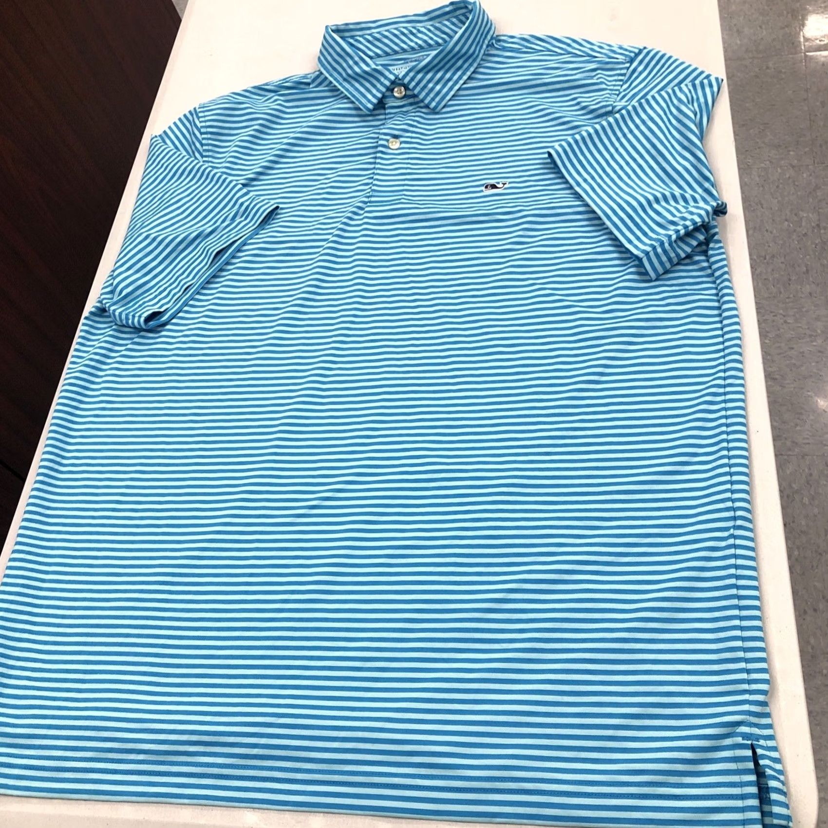 Vineyard Vines Vineyard Vines Polo Shirt Mens Large Multicolor Striped Performance Stretch Golf Shirt Polo Short Sleeve Logo Classic Preppy Whale Men L Multicolor Size US L / EU 52-54 / 3 - 3 Thumbnail